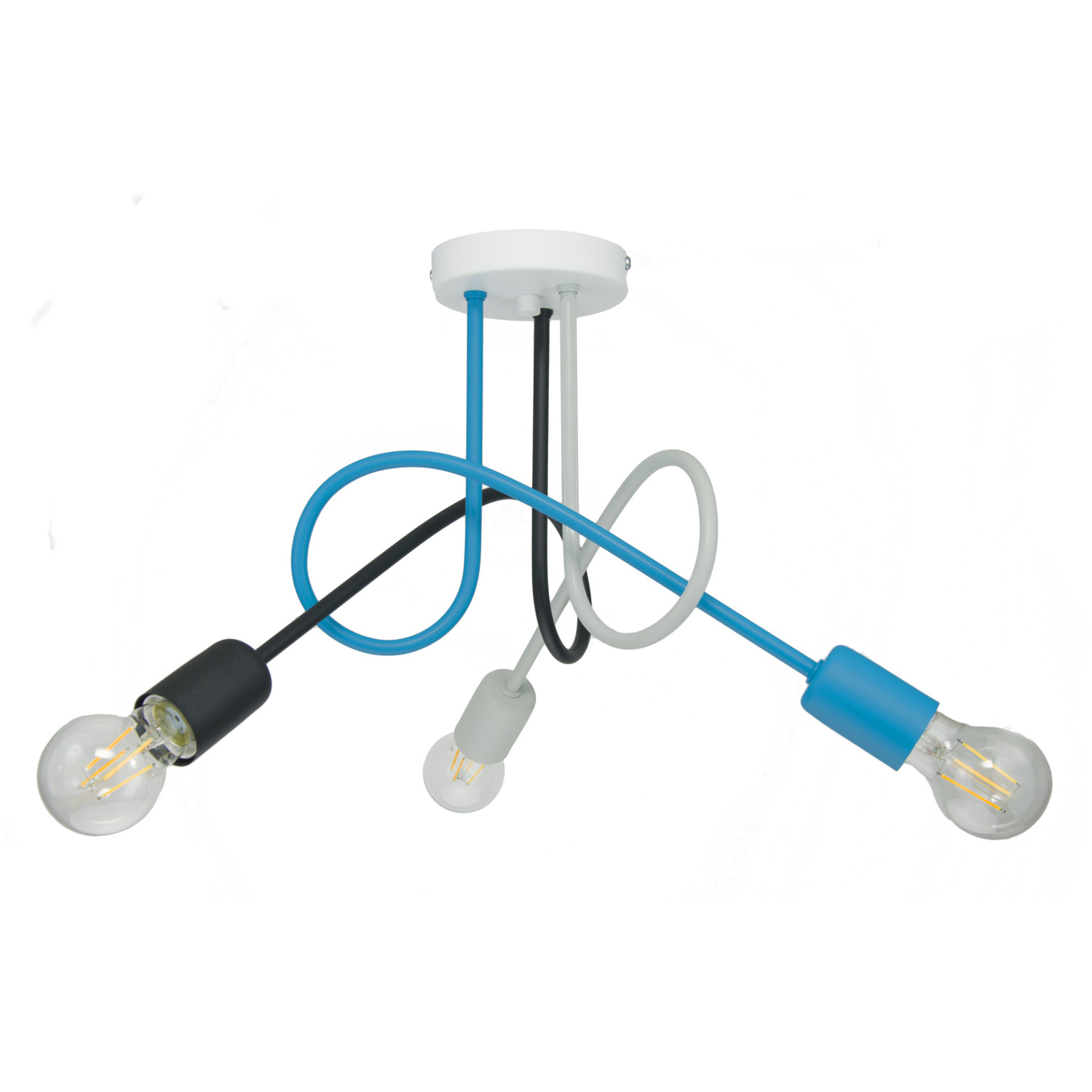 Závěsné svítidlo 1001/3M4 MONDO, 3xE27/60W, tyrkysová, černá, šedá foto3