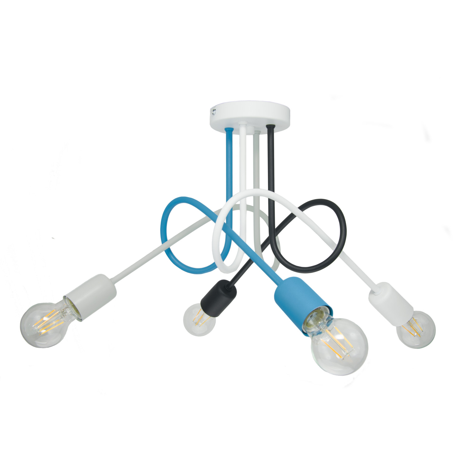 Závěsné svítidlo 1001/4M4 MONDO, 4xE27/60W, šedá, černá, bílá, tyrkysová foto7