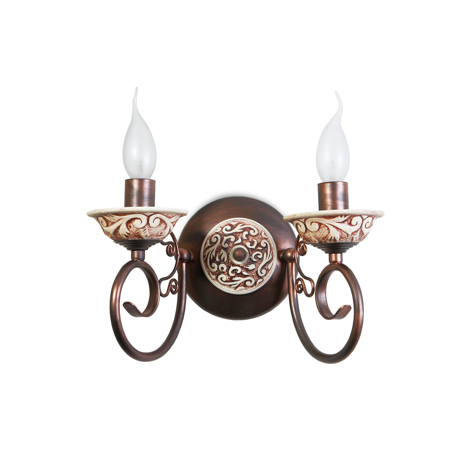 Nástěnné  světlo vyrobené z kovu a keramiky 10812 "AFINA"