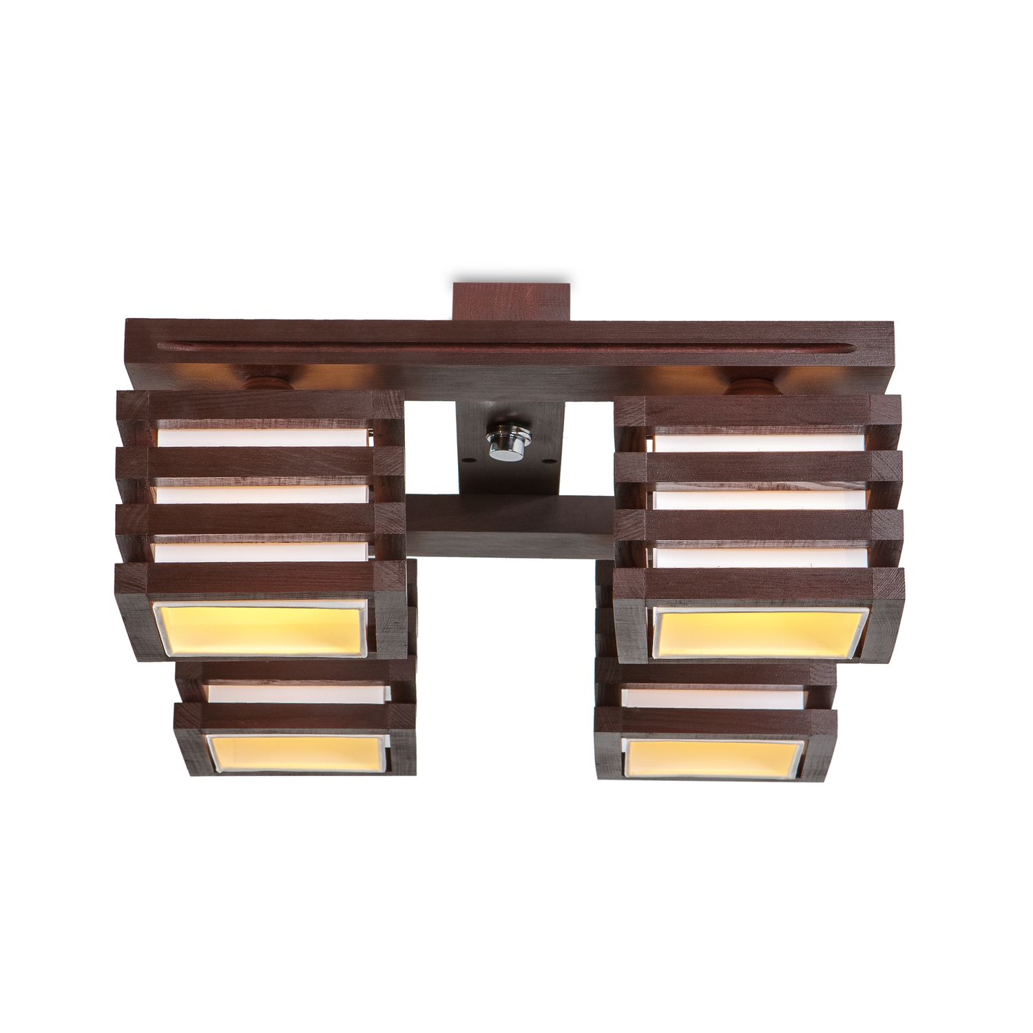 Hnědý lustr přisazený ke stropu 11504 "HOUSTON" foto5