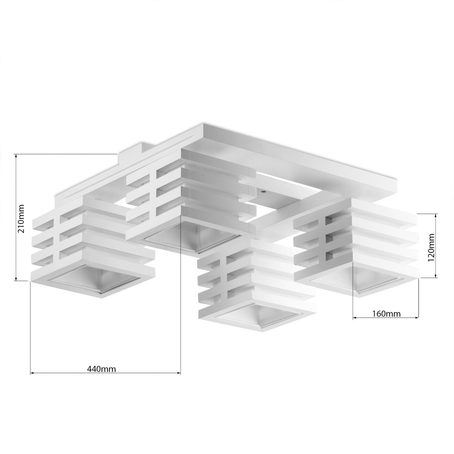 Hnědý lustr přisazený ke stropu 11504 "HOUSTON" foto6
