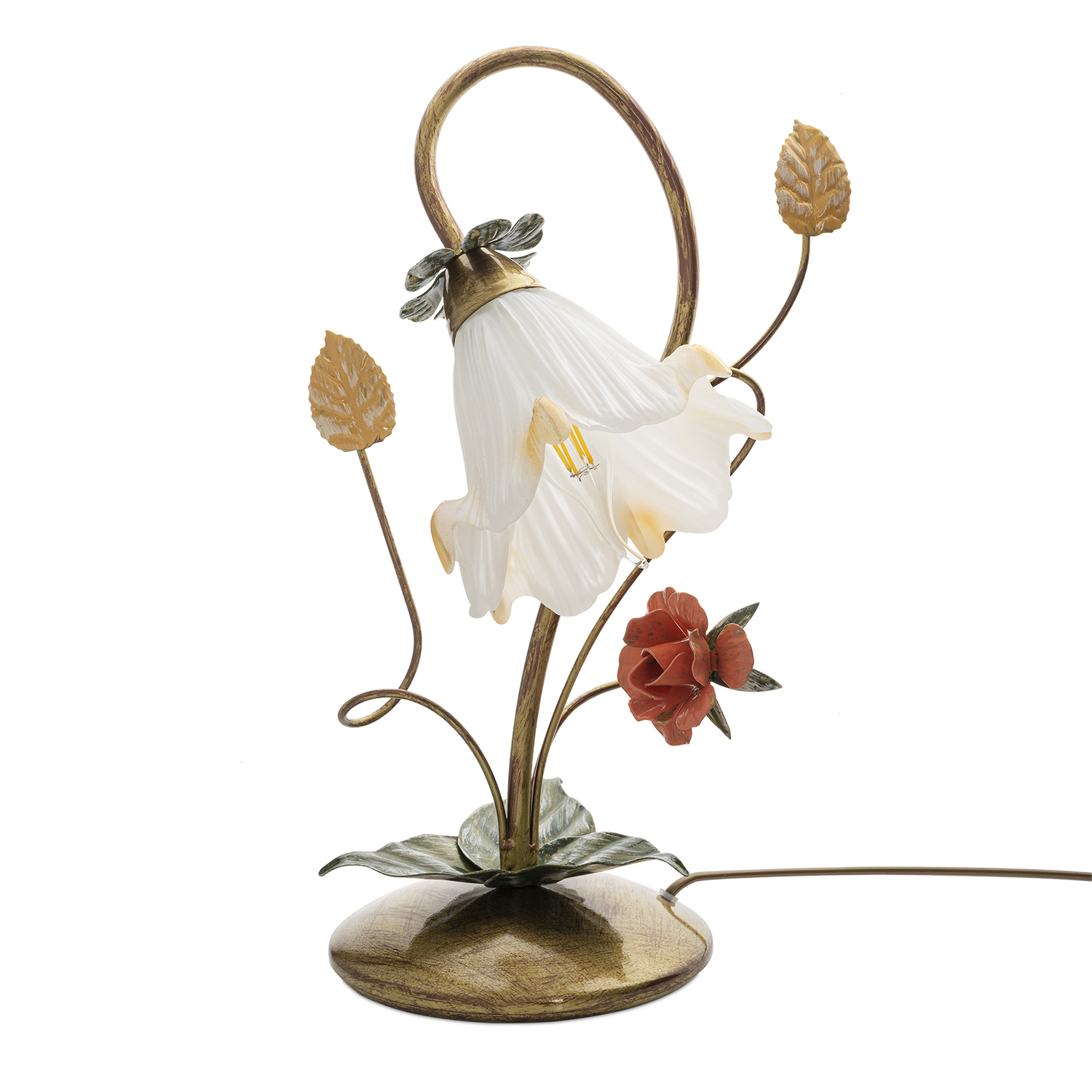 Stolní lampa "KATERINA" ve floristickém stylu