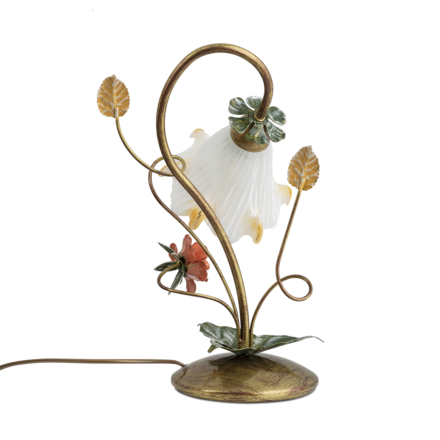Stolní lampa "KATERINA" ve floristickém stylu foto2