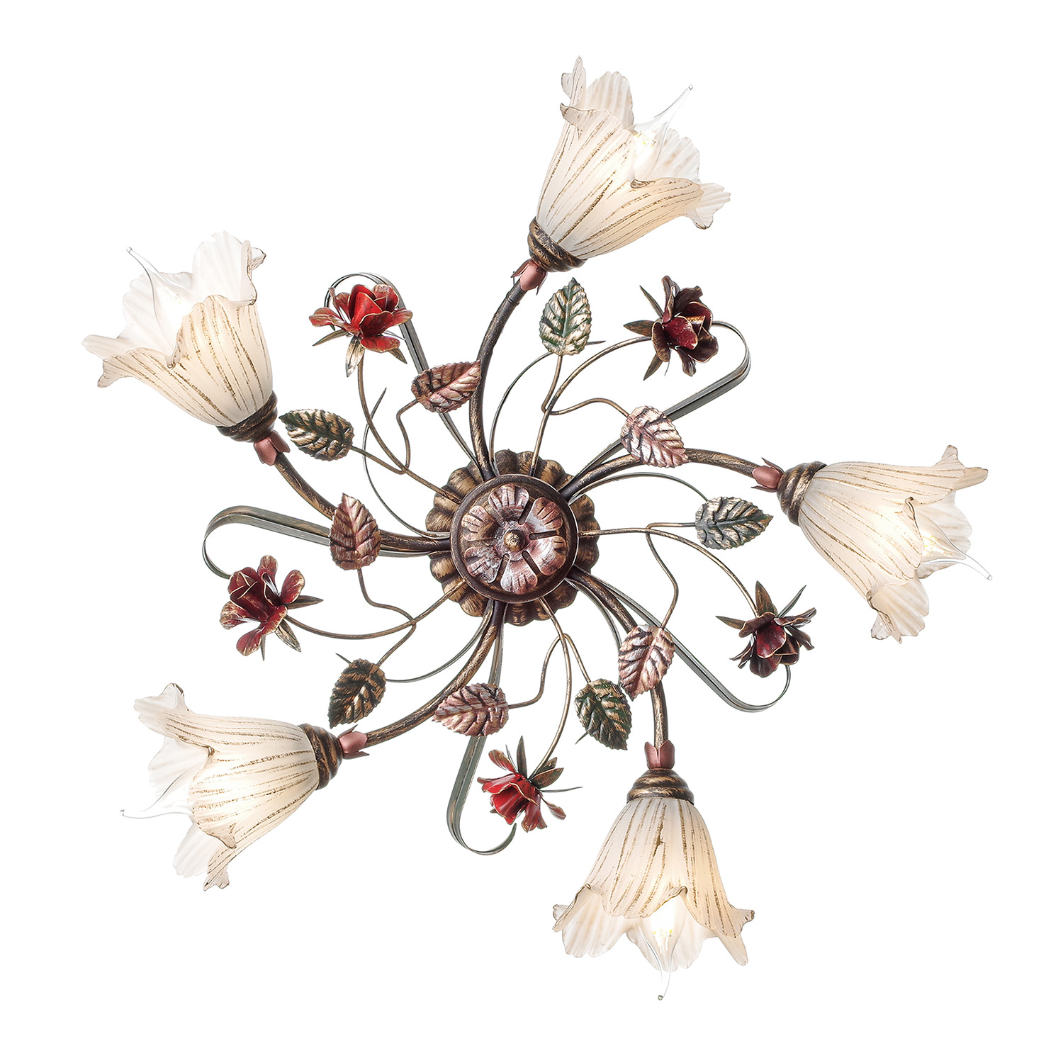 Lustr přisazený s červenými růžemi  15655 "ROSE FLOWER" foto2