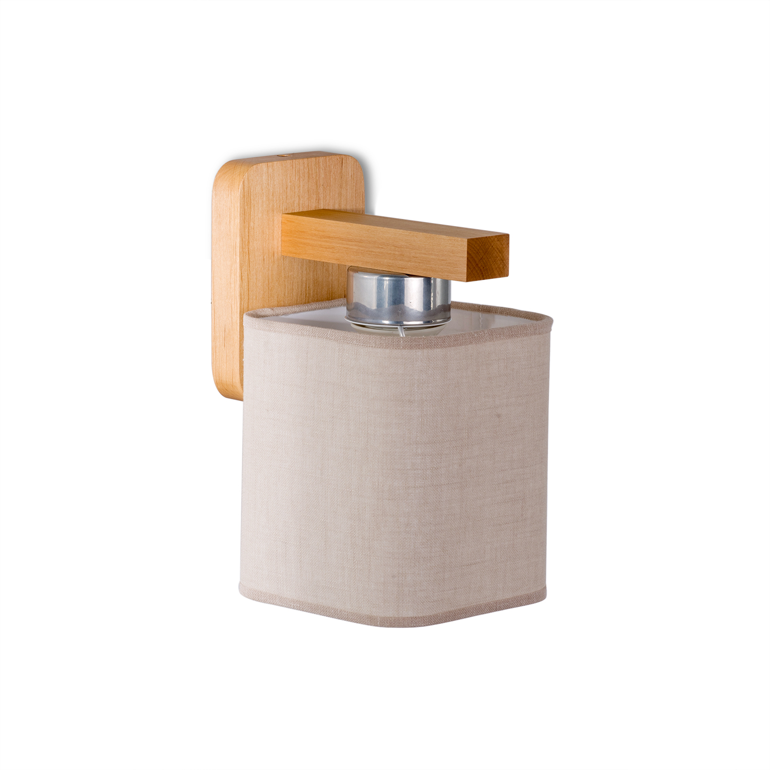 Dřevěné nástěnné svítidlo z přírodního buku.