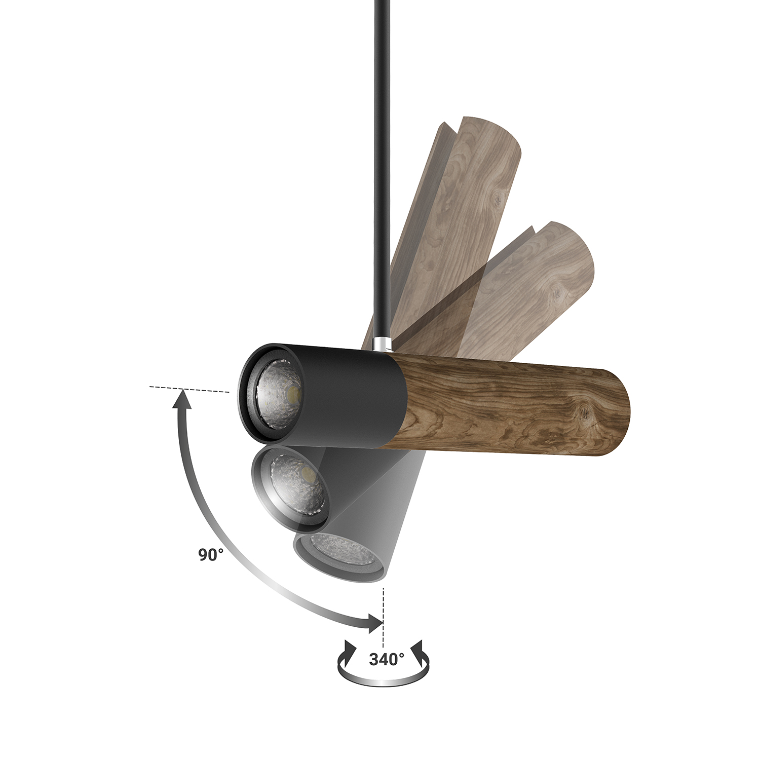 Závěsné svítidlo na tyči 2013 "GLAZE WOOD" foto4