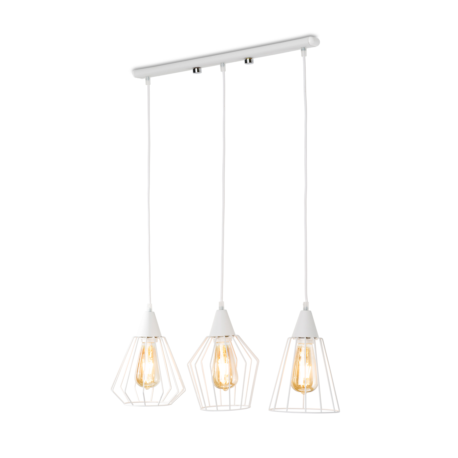 Závěsné svítidlo na lankách s drátěnými stínítkami  40533 "MATRIX" foto3