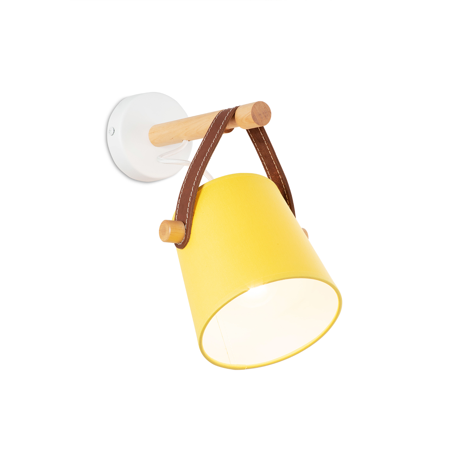 Nástěnné svítidlo se stínítkem z textilu v žlutém provedení 60201 "RIONI" foto2