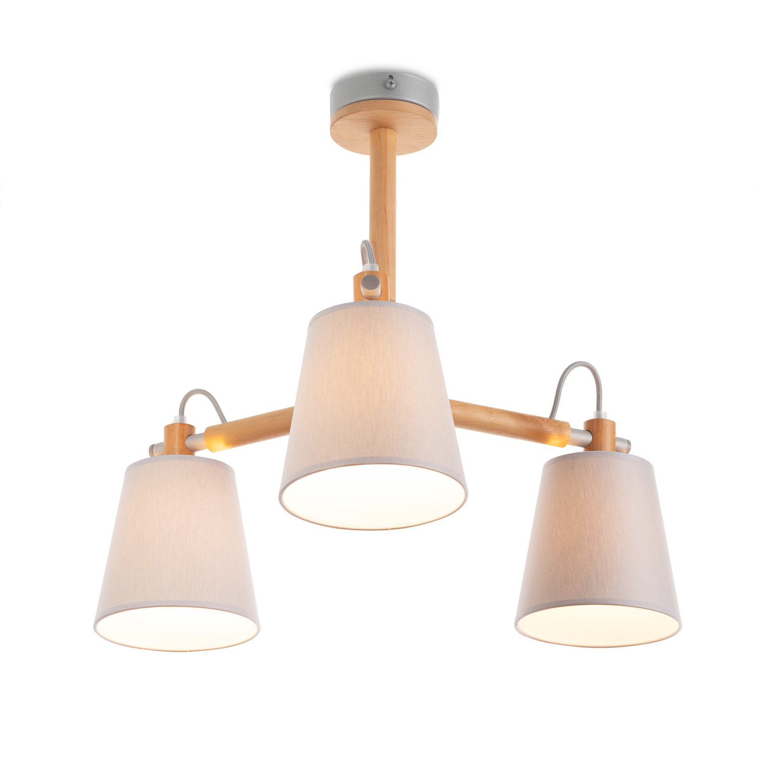 Skandinávský Lustr s Třemi Rameny: Přírodní Elegance na Tyčii  "SYMPHONY" 60433 foto2