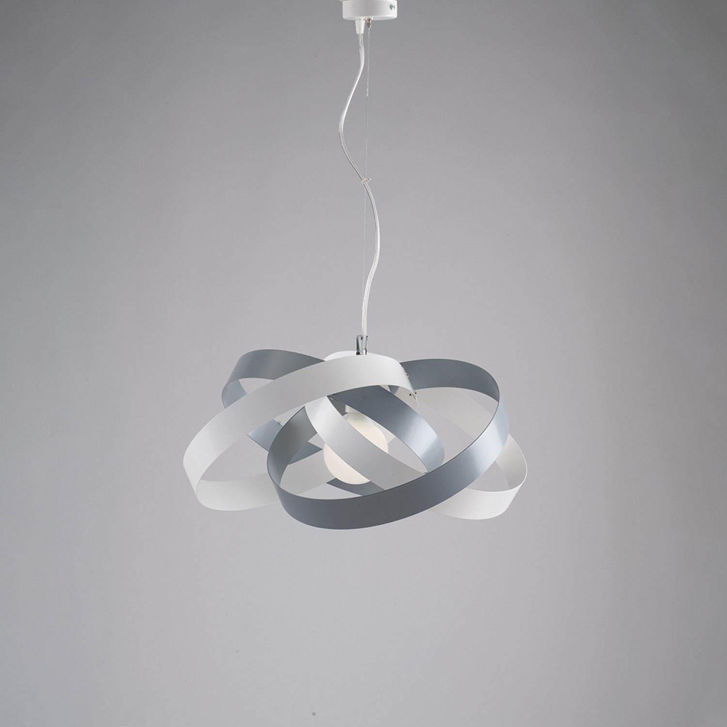 Pendant light BL156-1-BG Vertigo, 1 X 60 Watt Max, white, gray