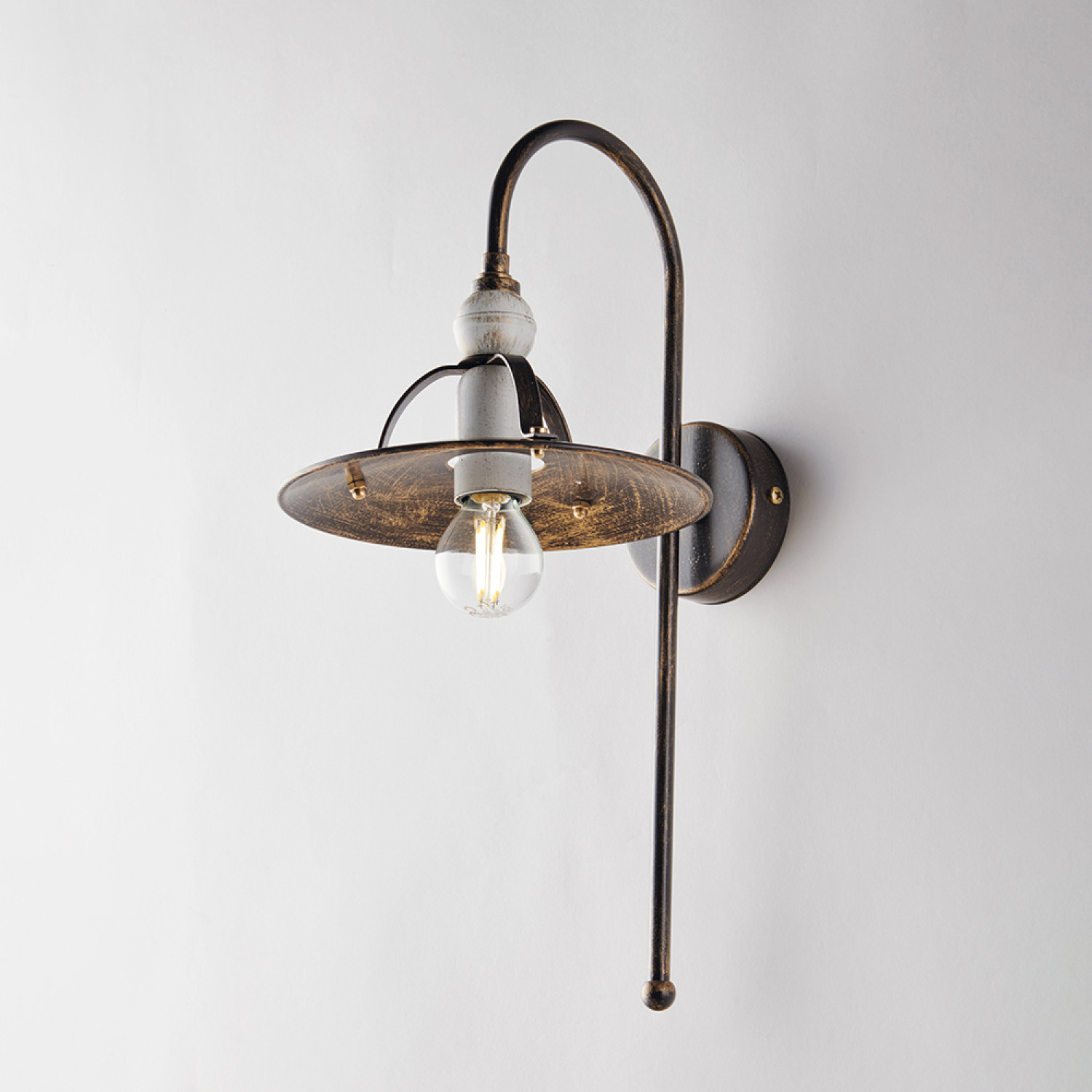 Nástěnné svítidlo BL234-AP1-BR Cantina, 1 X 60 Watt Max, hnědá, zlatá