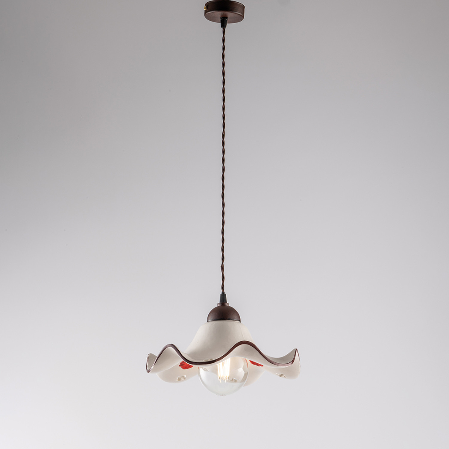 Pendant light BL236-S1-RG Papavero, 1 X 60 Watt Max, rust