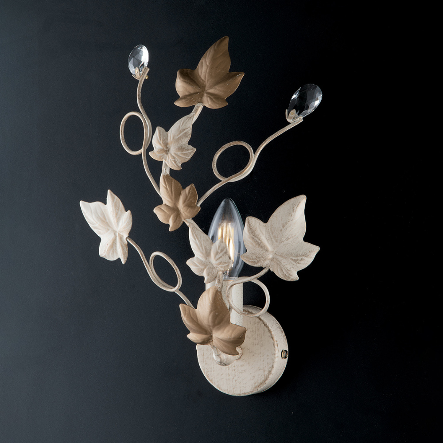 Nástěnné světlo BL50-AP1-AV Edera, 1 X 40 Watt Max, slonová kost, zlatá