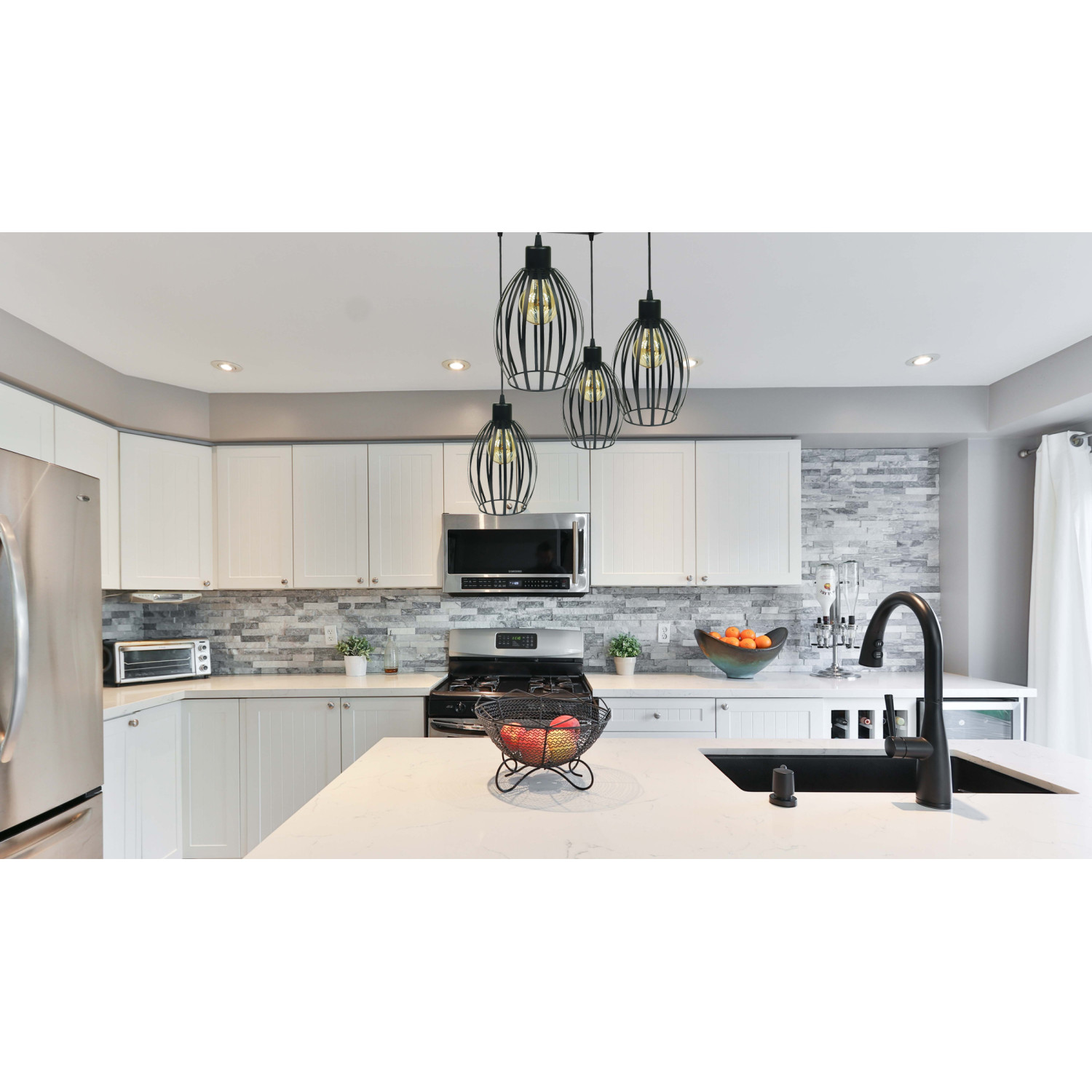 Závěsné svítidlo 7001/PK4LCZ FIORDA, 4xE27/60W, černá struktura foto4