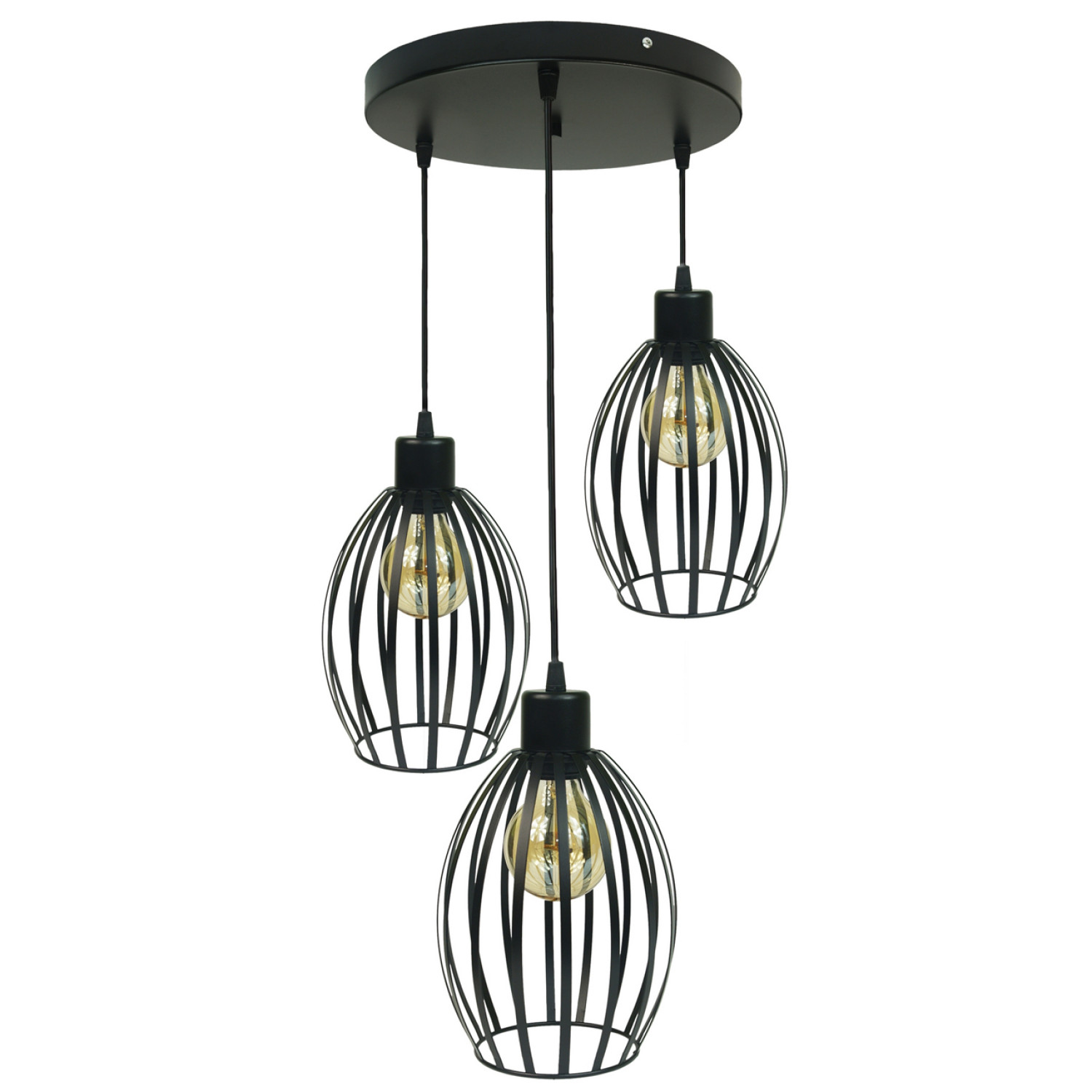 Závěsné svítidlo 7001/POL3CZ FIORDA, 3xE27/60W, černá struktura