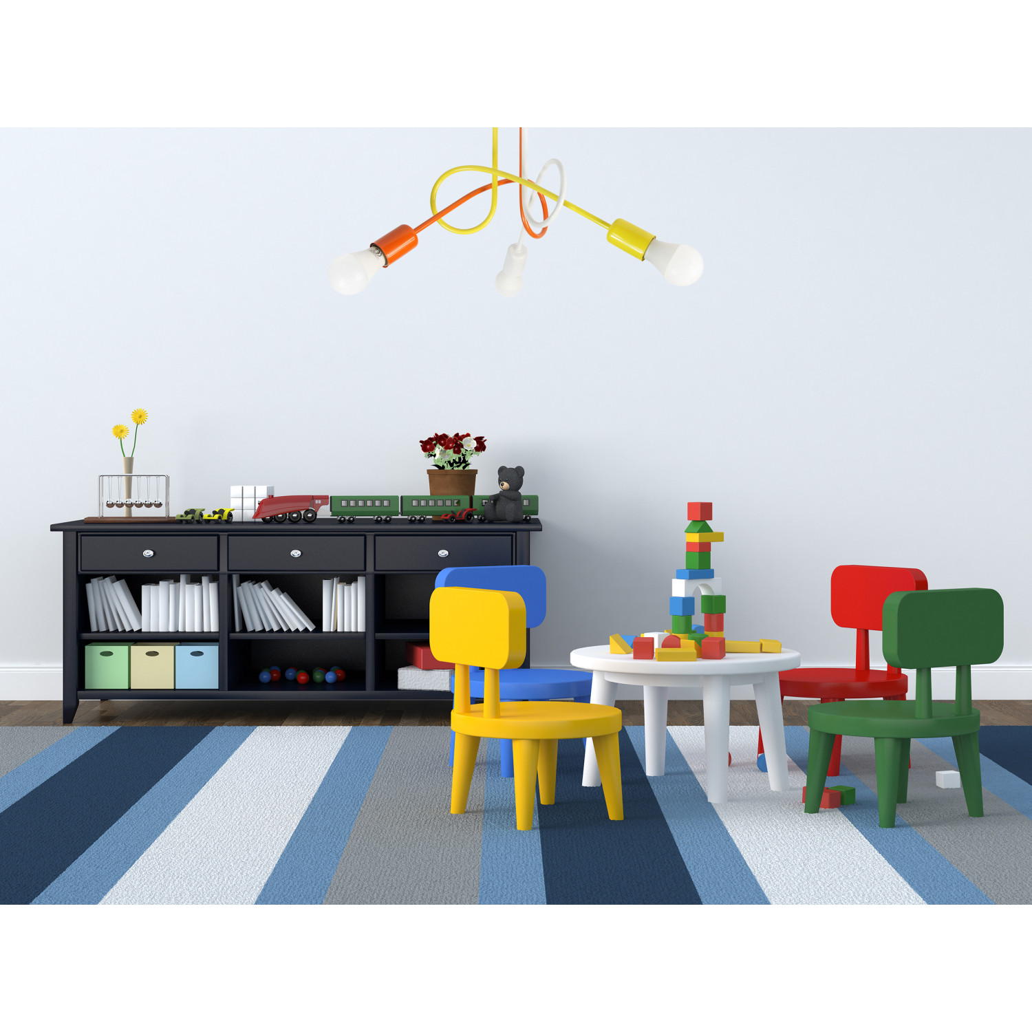 Závěsné svítidlo 1001/3M2 MONDO, 3xE27/60W, bílá, žlutá, oranžová foto4