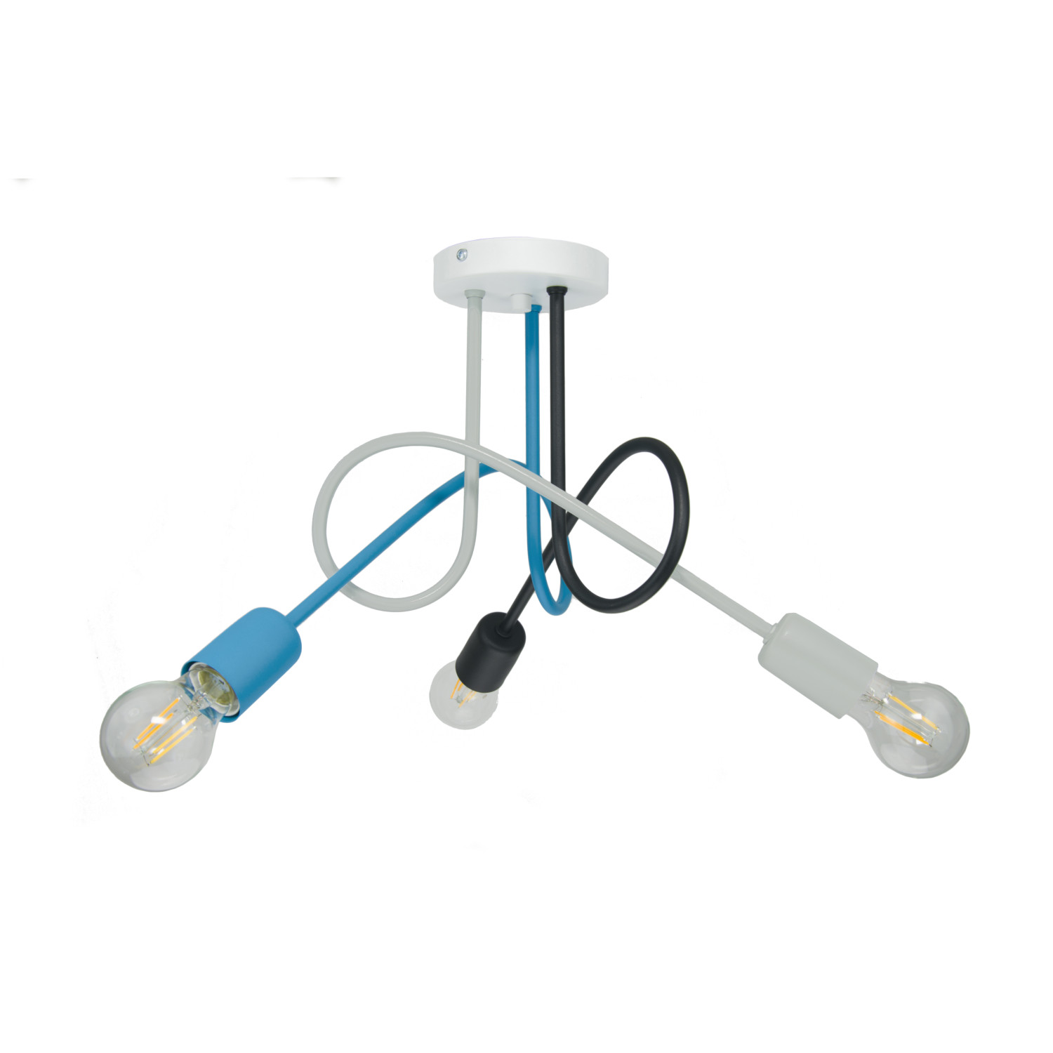 Závěsné svítidlo 1001/3M4 MONDO, 3xE27/60W, tyrkysová, černá, šedá