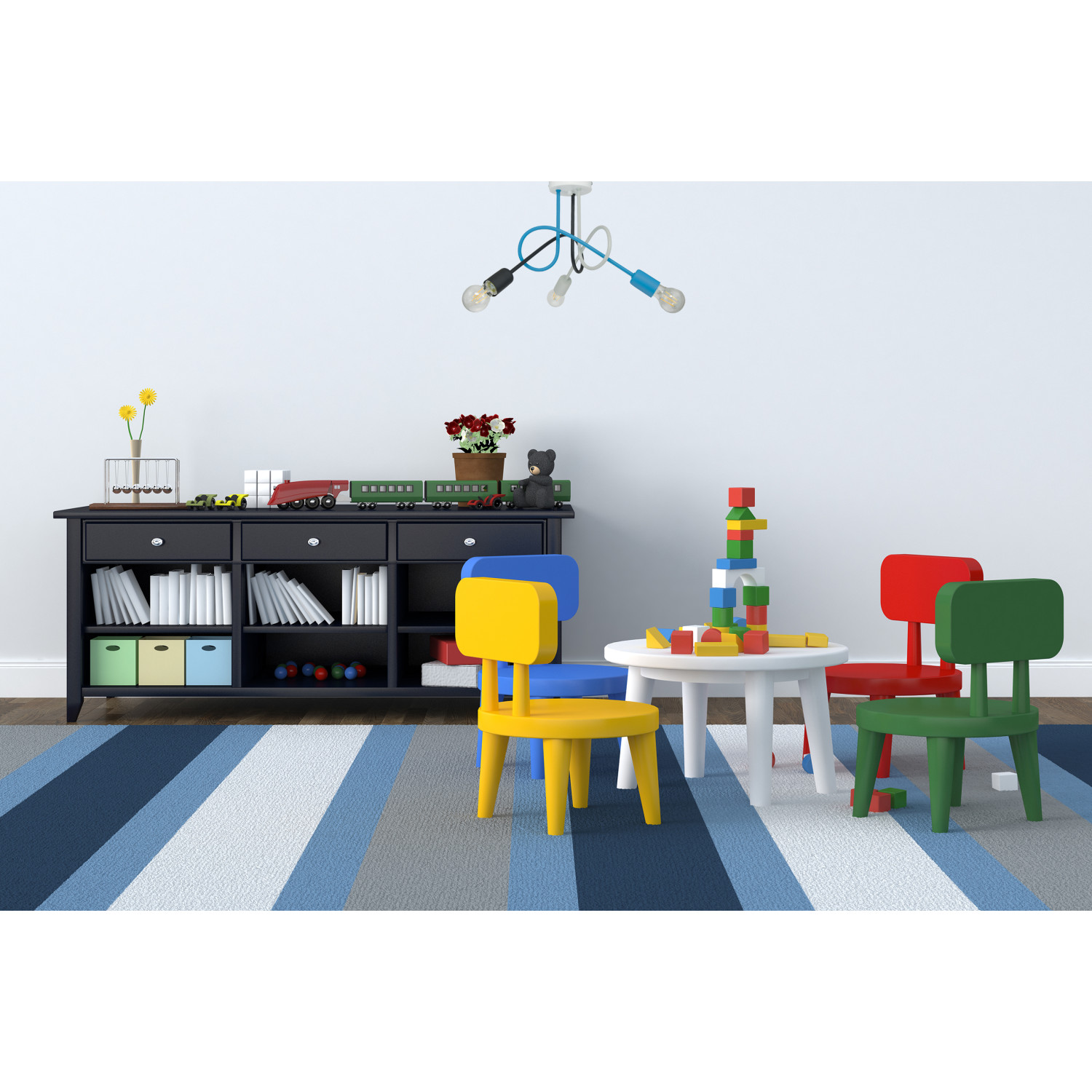 Závěsné svítidlo 1001/3M4 MONDO, 3xE27/60W, tyrkysová, černá, šedá foto8