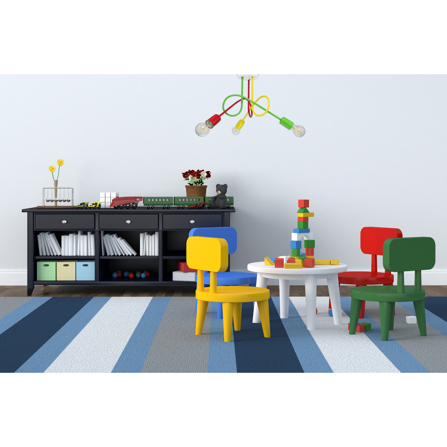 Závěsné svítidlo 1001/3M6 MONDO, 3xE27/60W, zelená, červená, žlutá foto7