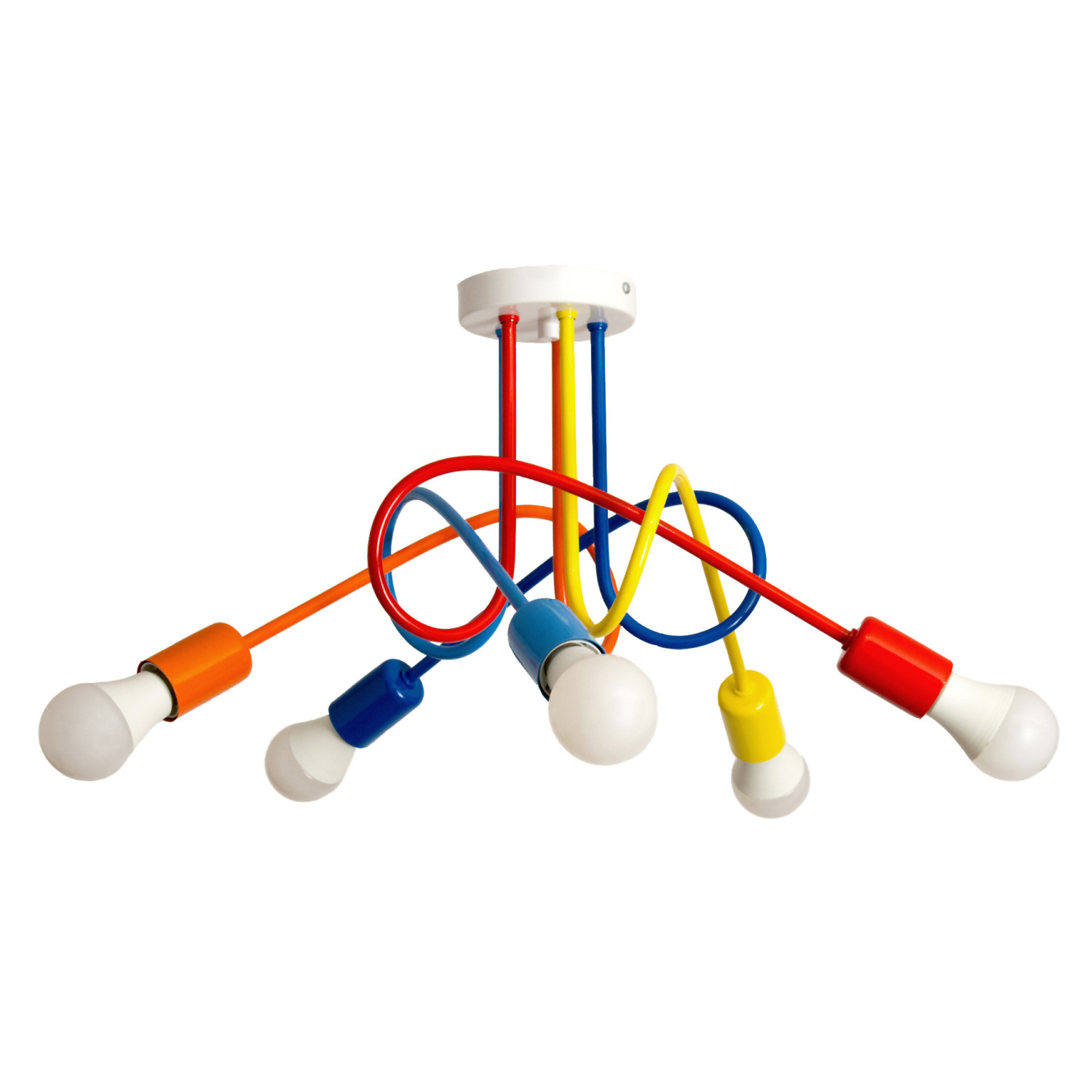 Závěsné svítidlo 1001/5MX2 MONDO, 5xE27/60W,  pomarańcz, granat, żółty, czerwony, niebieski