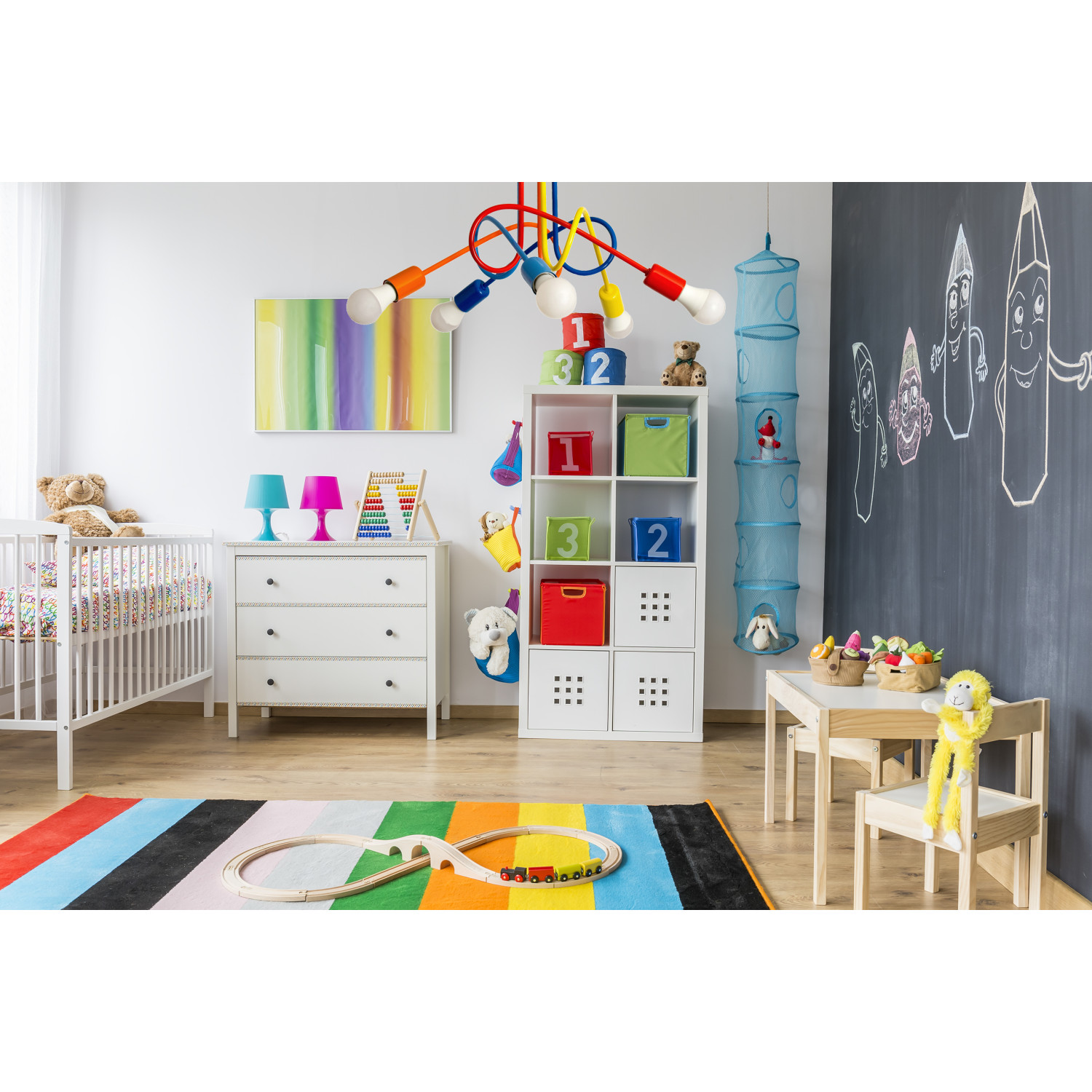 Závěsné svítidlo 1001/5MX2 MONDO, 5xE27/60W,  pomarańcz, granat, żółty, czerwony, niebieski foto5