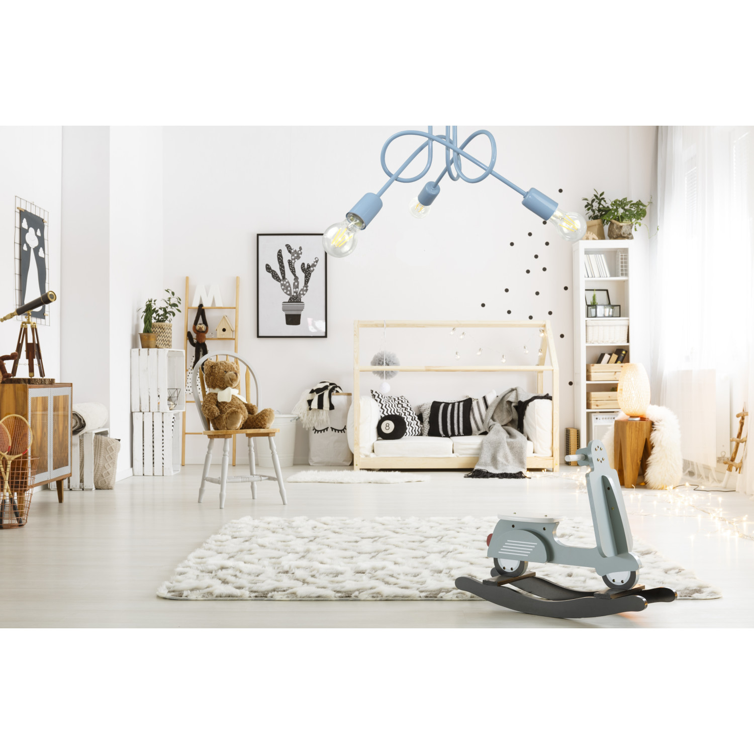 Závěsné svítidlo 1001/3PT MONDO, 3xE27/60W, pastel turkus foto3