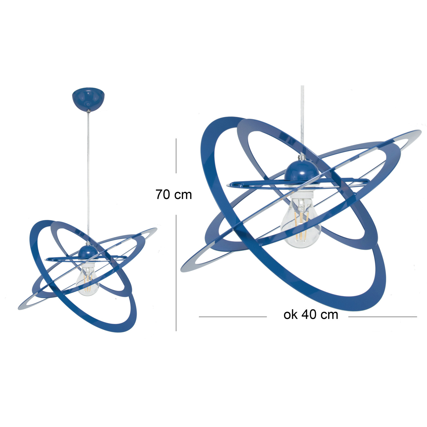 Pendant lamp 2005/1GR SFERIS, 1xE27/60W, blue foto4