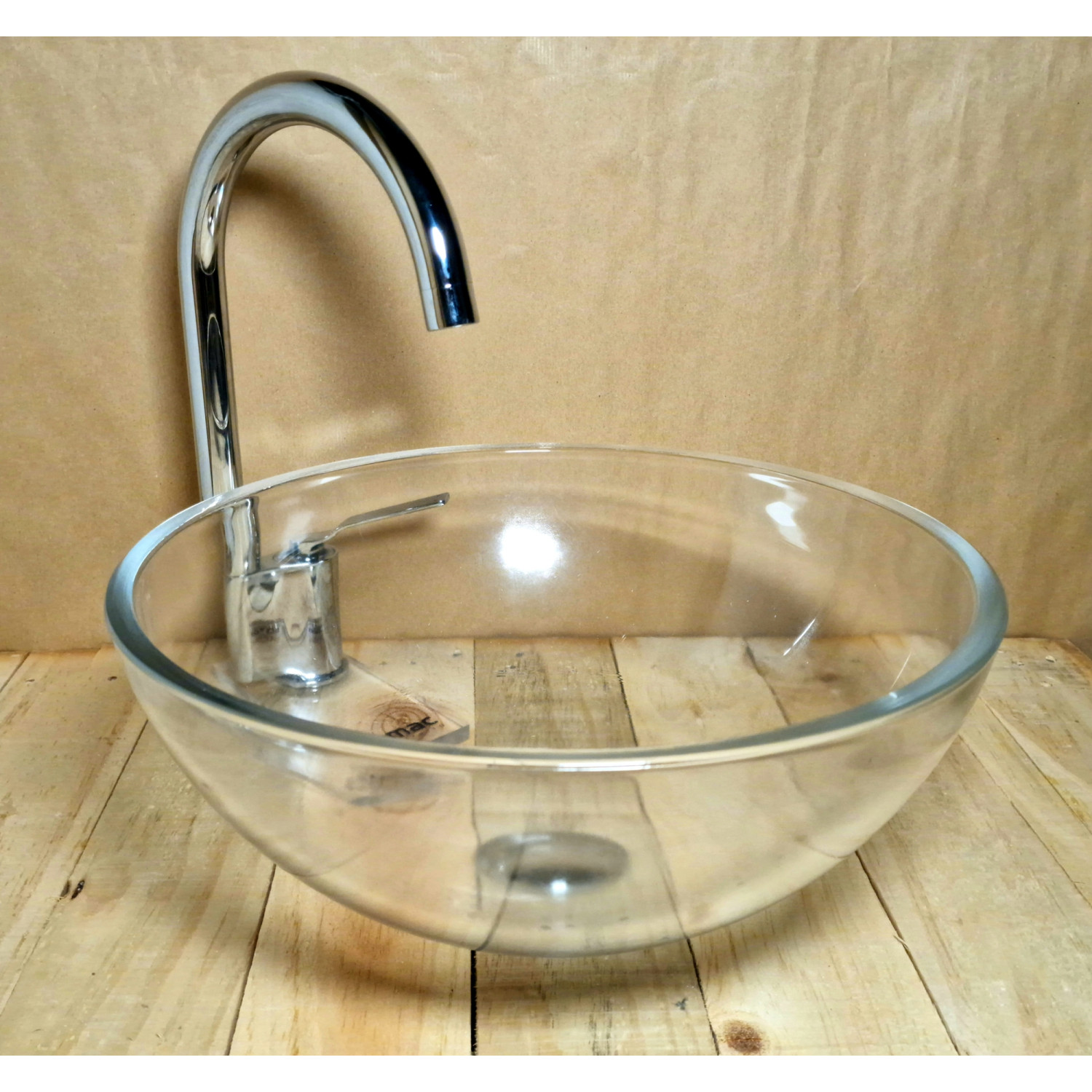 Skleněné designové umyvadlo "Crystal Clear Simplicity" U 002 foto2