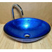 Skleněné designové umyvadlo  "Blue Silver Elegance" U 004 foto6