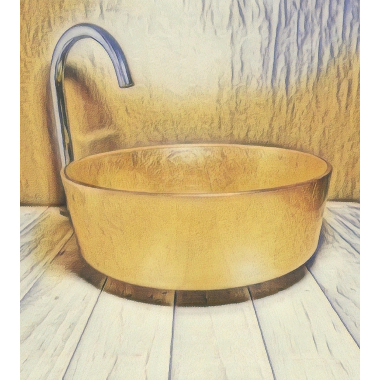 Skleněné designové umyvadlo U018 foto5