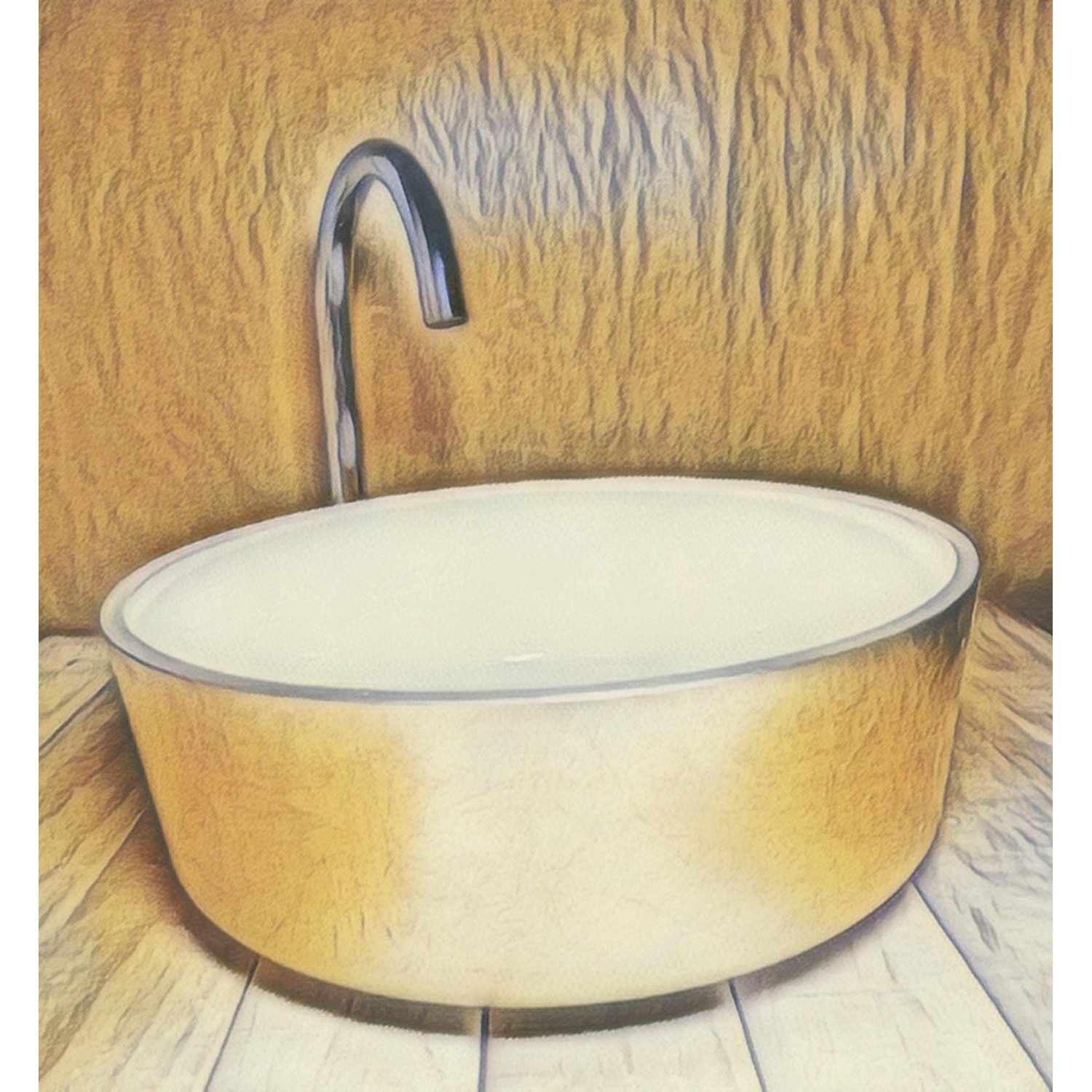 Luxusní skleněné umyvadlo s zlatým dekorem od italských mistrů U030 foto6