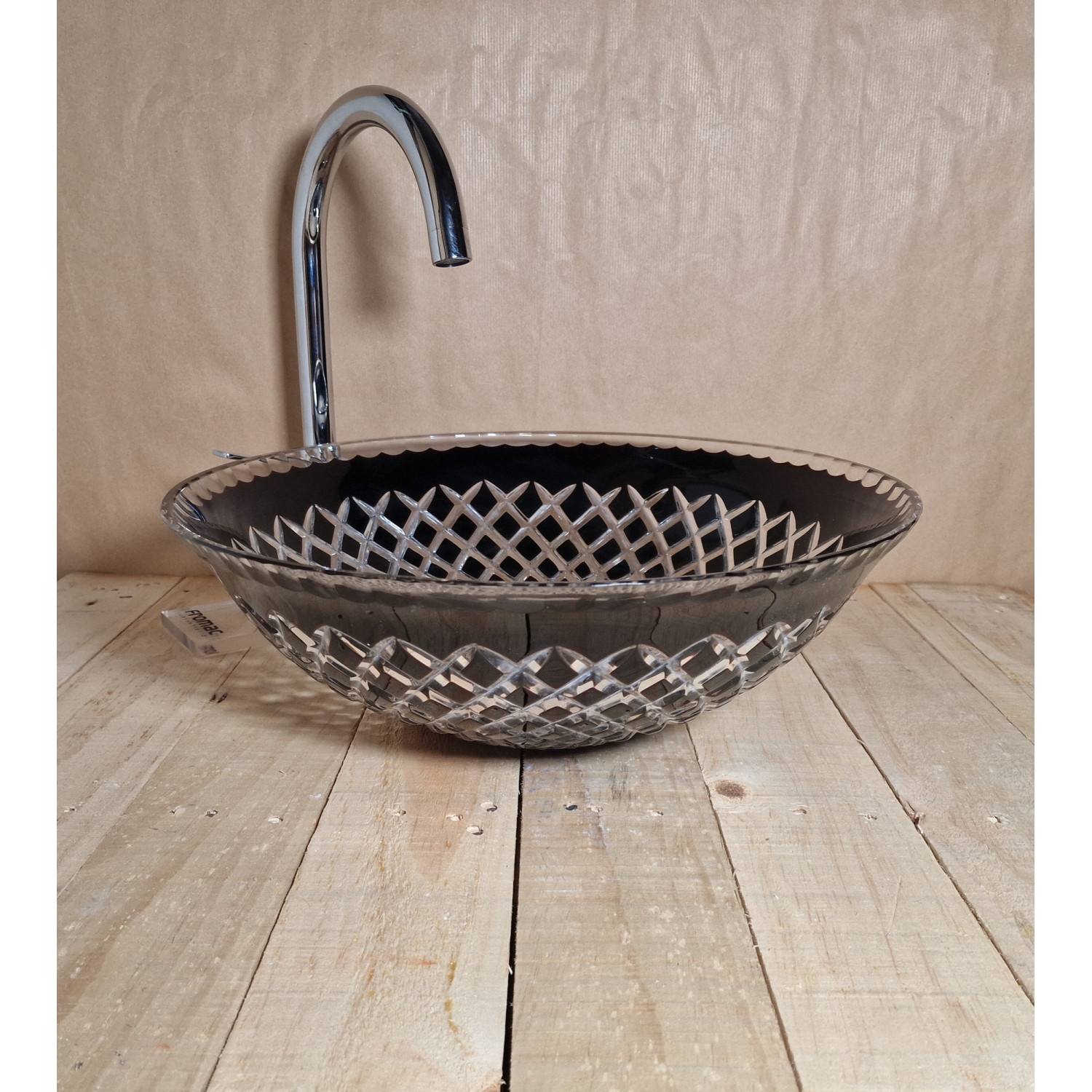 Exkluzivní skleněné umyvadlo z křišťálového skla U039 foto5