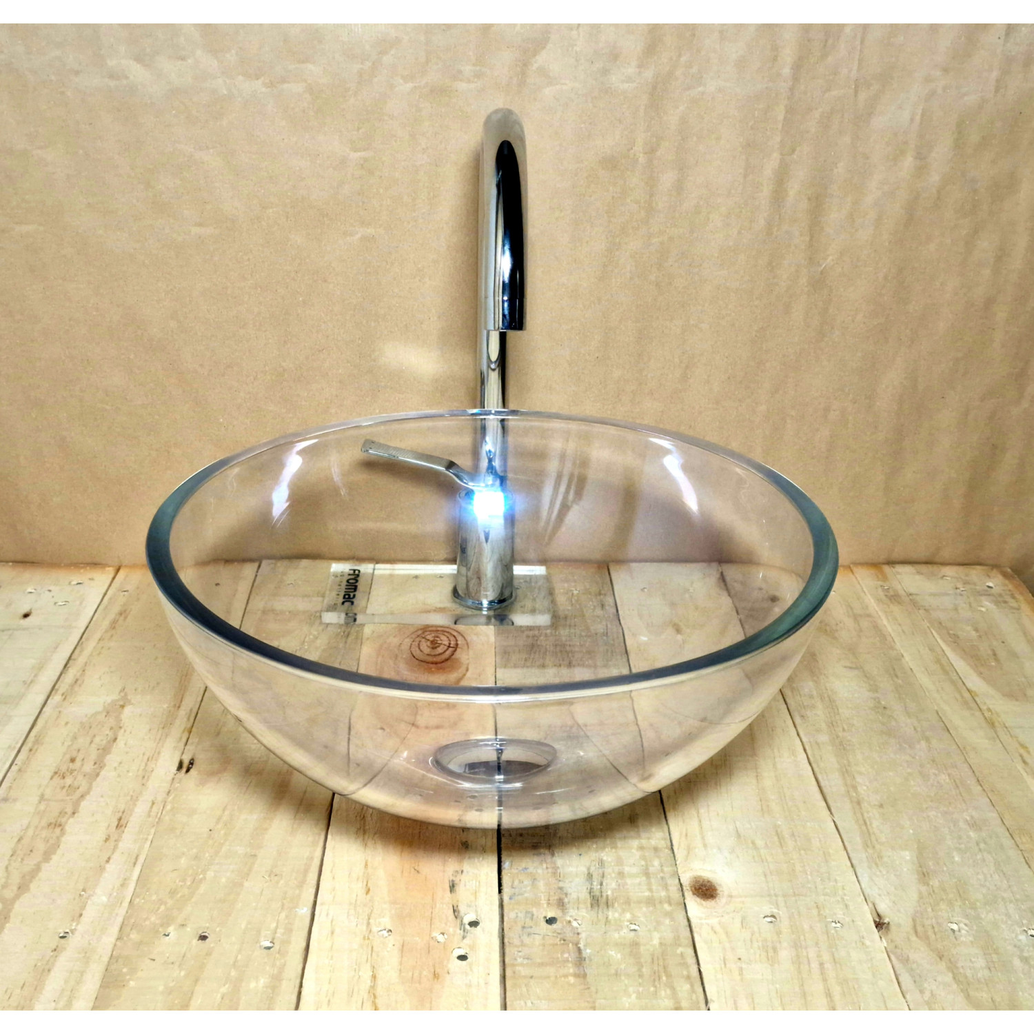 Transparentní Skleněné Umyvadlo " Jednoduchost a Modernita v Jedením" U045 foto2