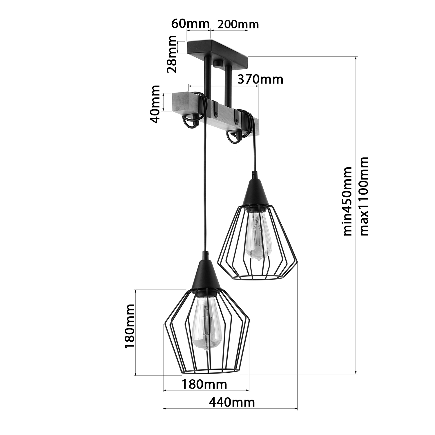 Závěsné svítidlo na lankách 20933 "CAMEROON" foto3