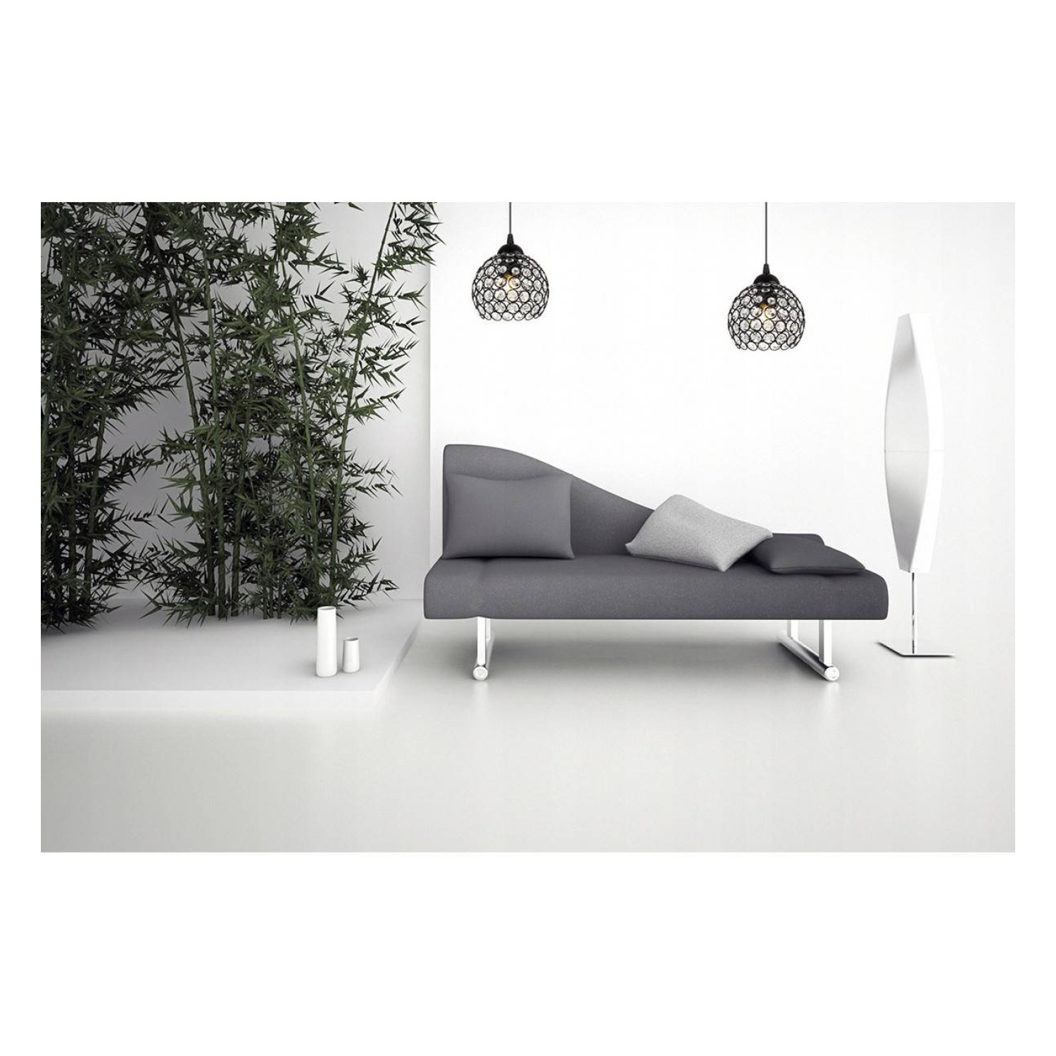 Elegantní jednoduché závěsné svítidlo se skleněným stínidlem CRYSTAL 2220/1 LH028 foto3