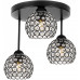 Elegant pendant lamp on a rod with decorative shades CRYSTAL 2220/3/OP foto6