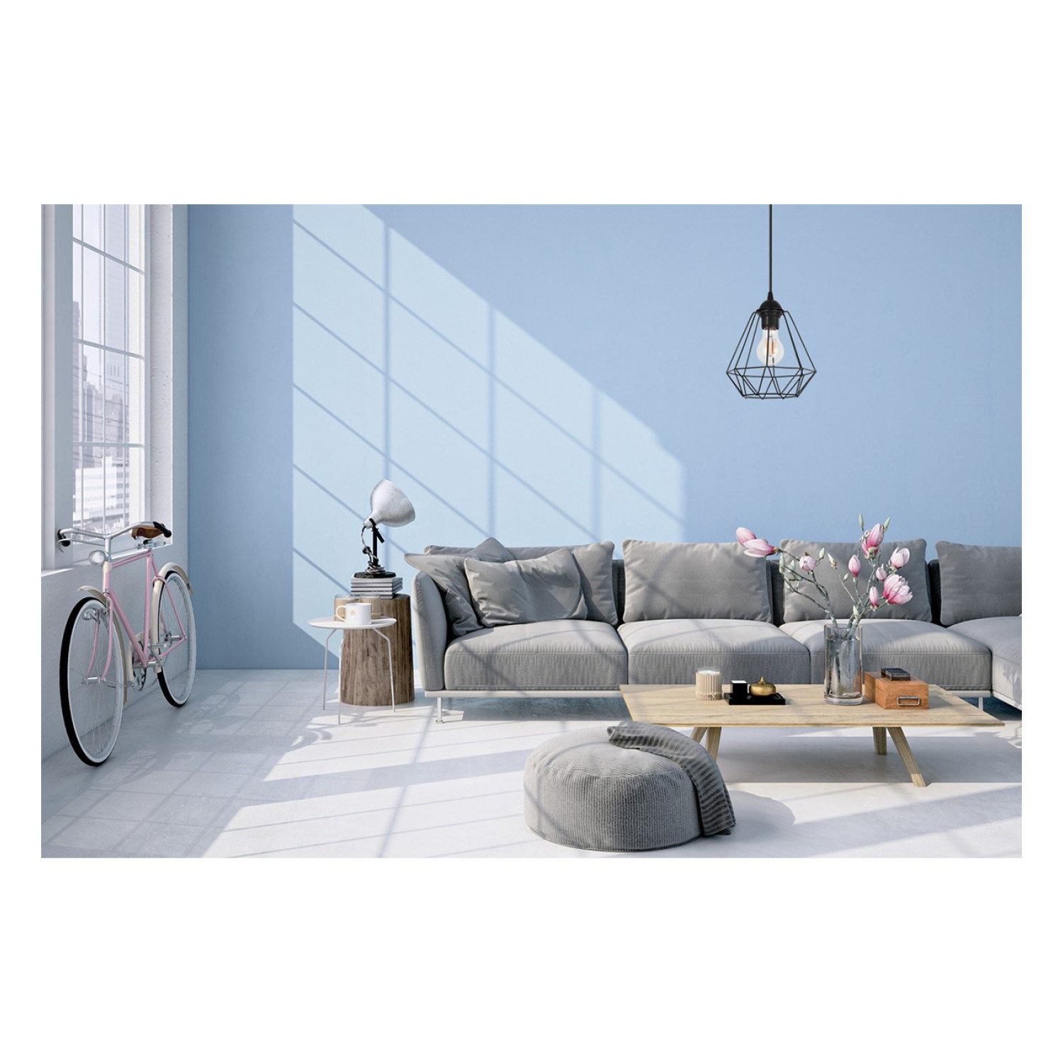 Závěsné svítidlo na lanku s kovovým stínítkem LH003 "DIAMOND LOFT CORRAL" foto4