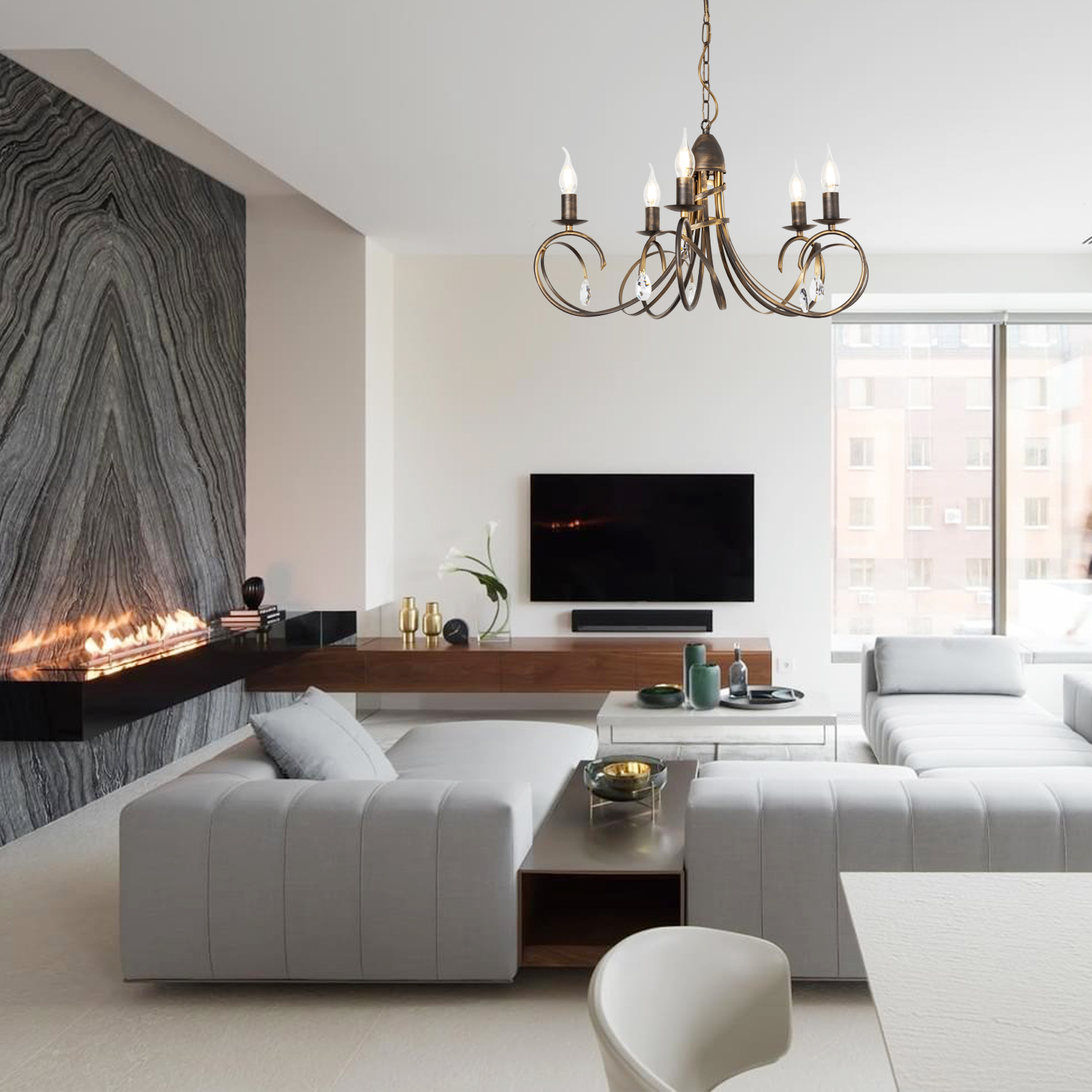 Závěsný lustr na řetězu 18505 "VIRGINIA CRYSTAL" foto7