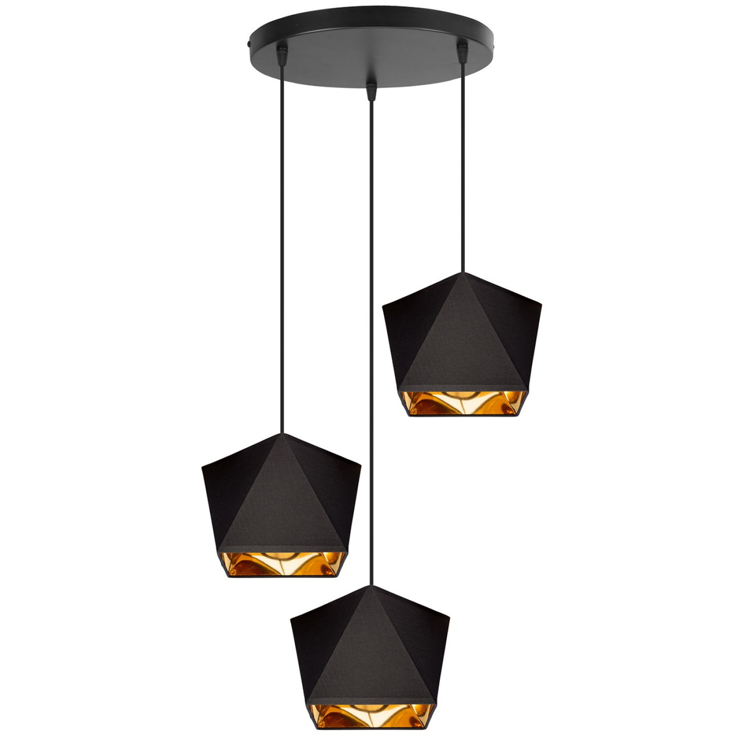 Moderní závěsné svítidlo na lanku LH024 "DIAMOND GOLD"