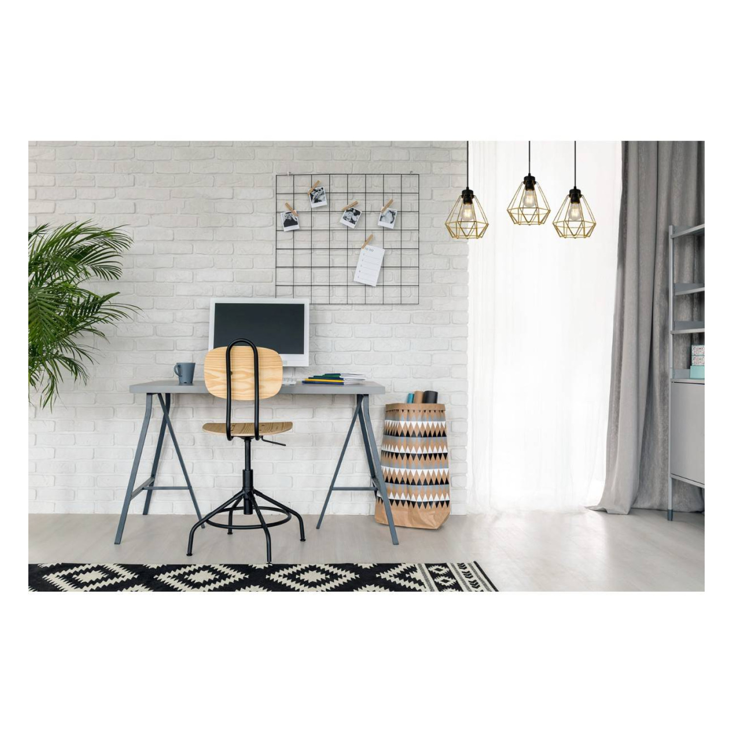 Elegantní závěsné svítidlo SPIDER NUVOLA GOLD 2034/3, zlaté kovové stínidlo foto5