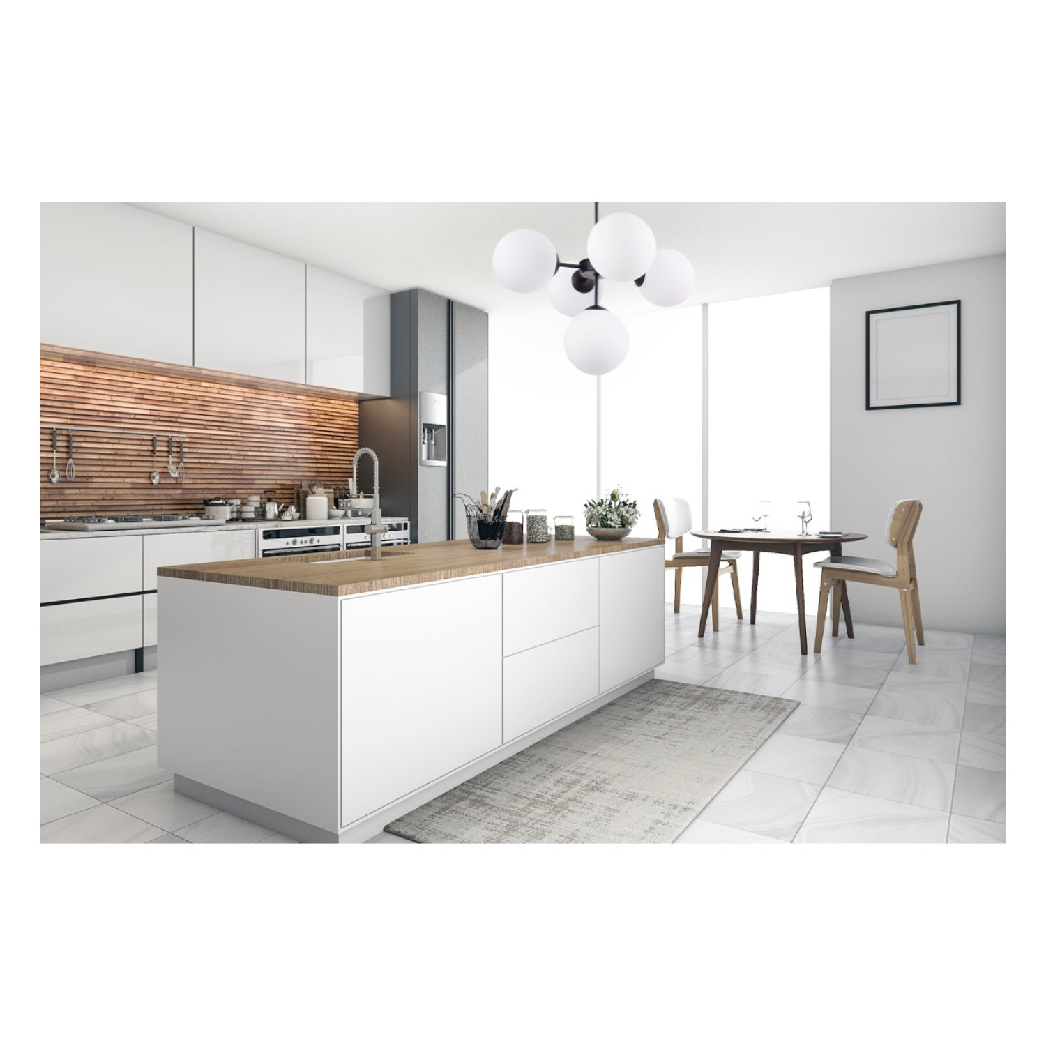 Stropní lampa s regulací v černém provedení, bílé stínidlo - stručný a elegantní "IMPERIA" foto8