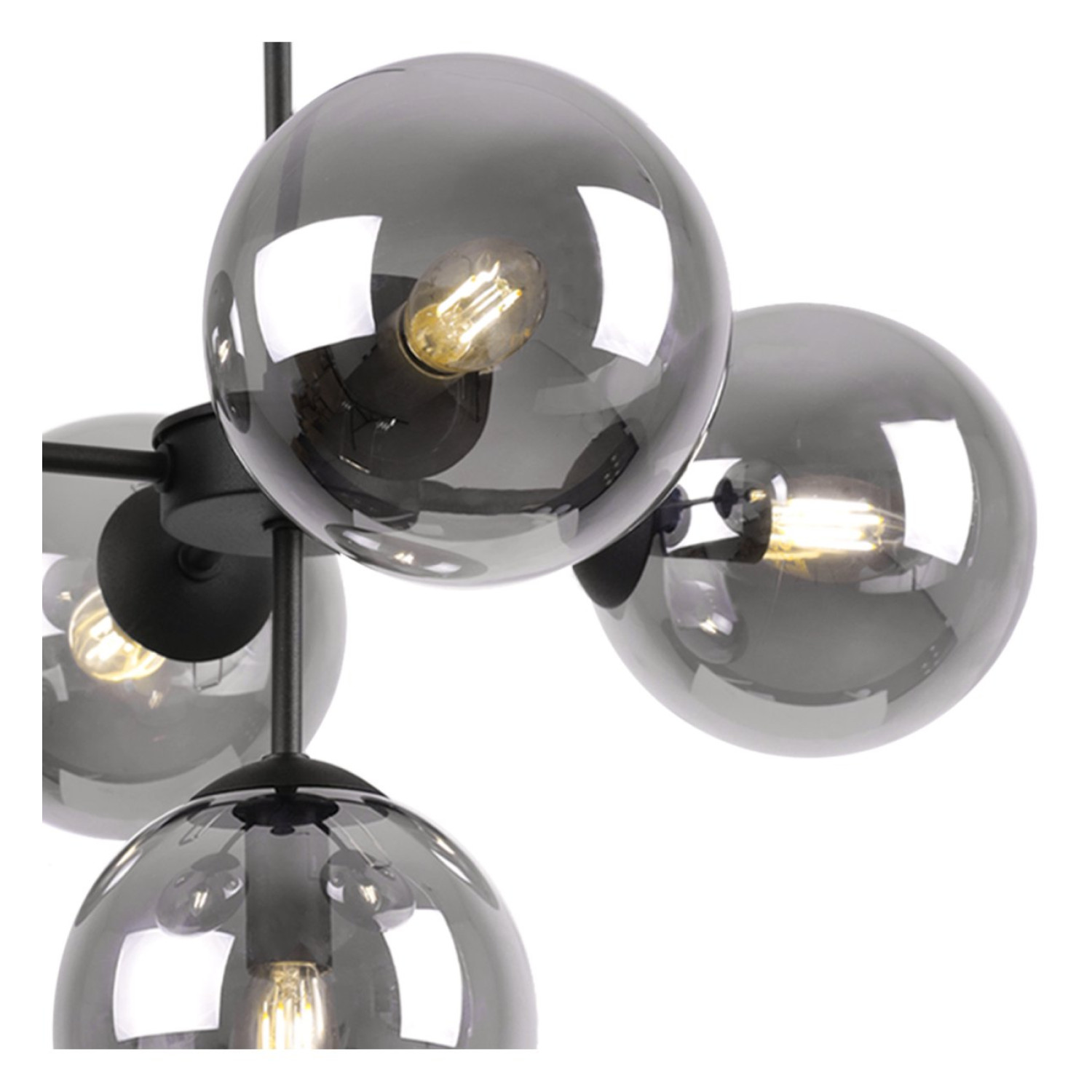 Elegantní závěsné svítidlo s variabilní délkou a pěti transparentními stínidly "IMPERIA" foto4