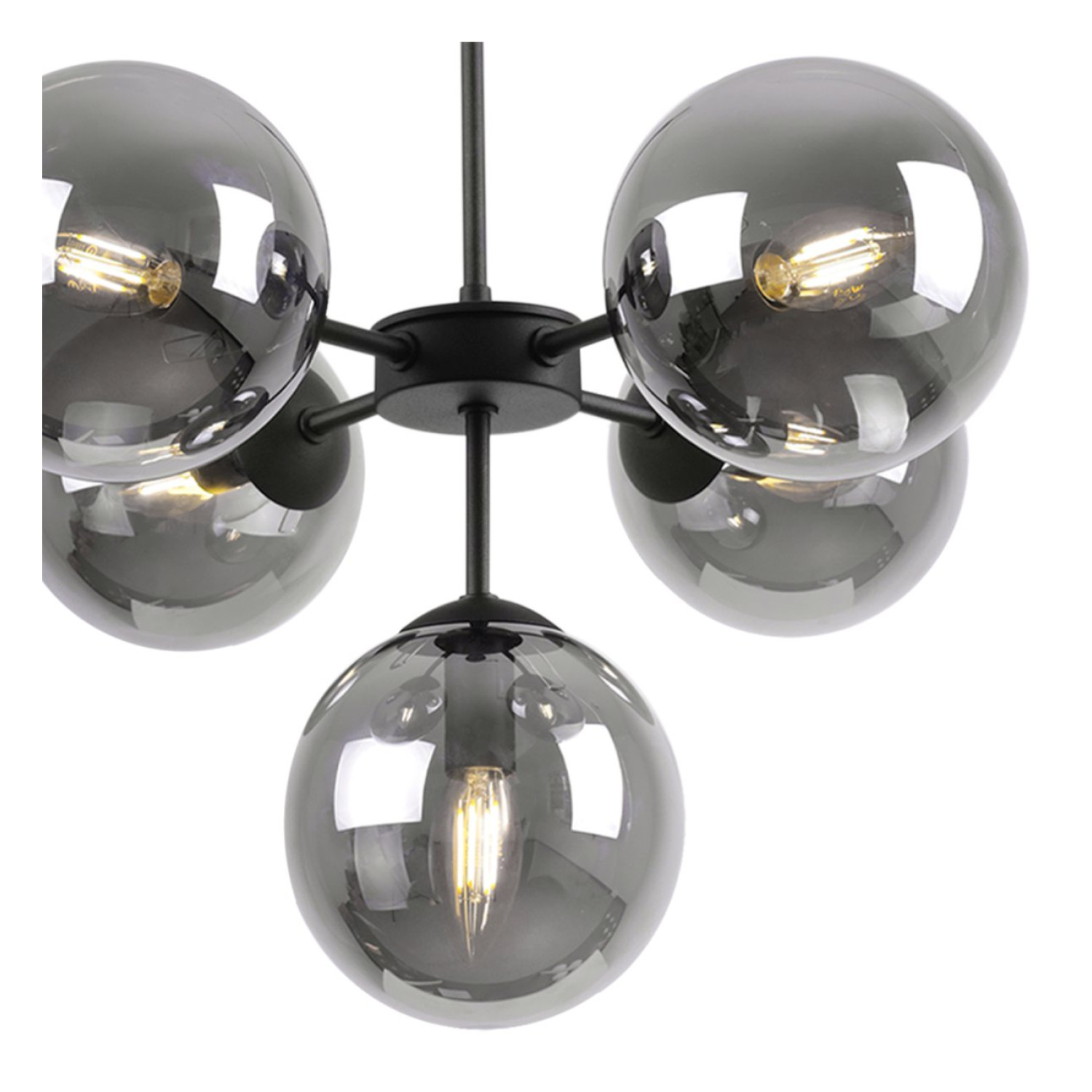 Elegantní závěsné svítidlo s variabilní délkou a pěti transparentními stínidly "IMPERIA" foto6