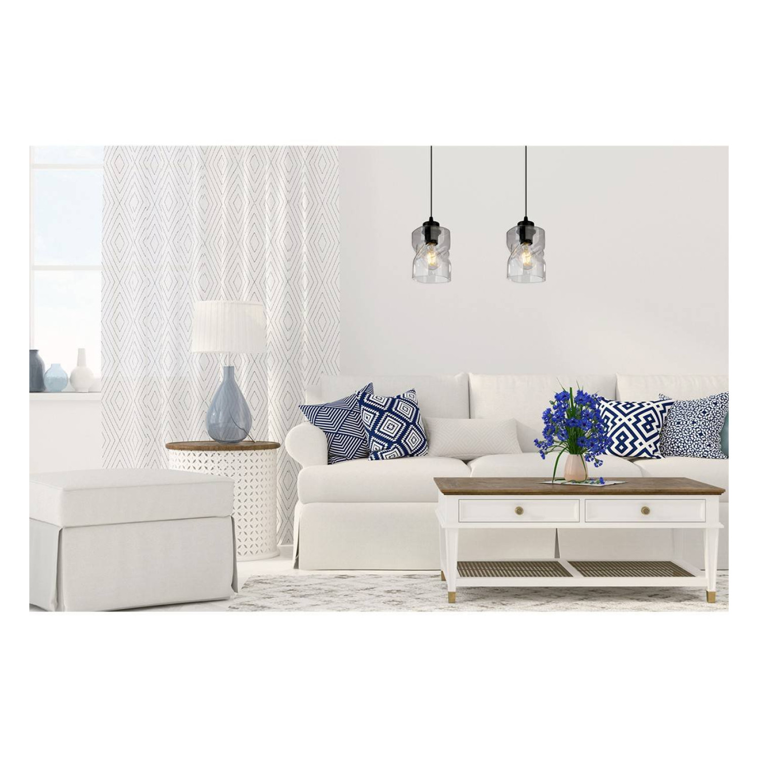 Moderní závěsné svítidlo se skleněnými stínidly LED NIKI 2195/2 foto3