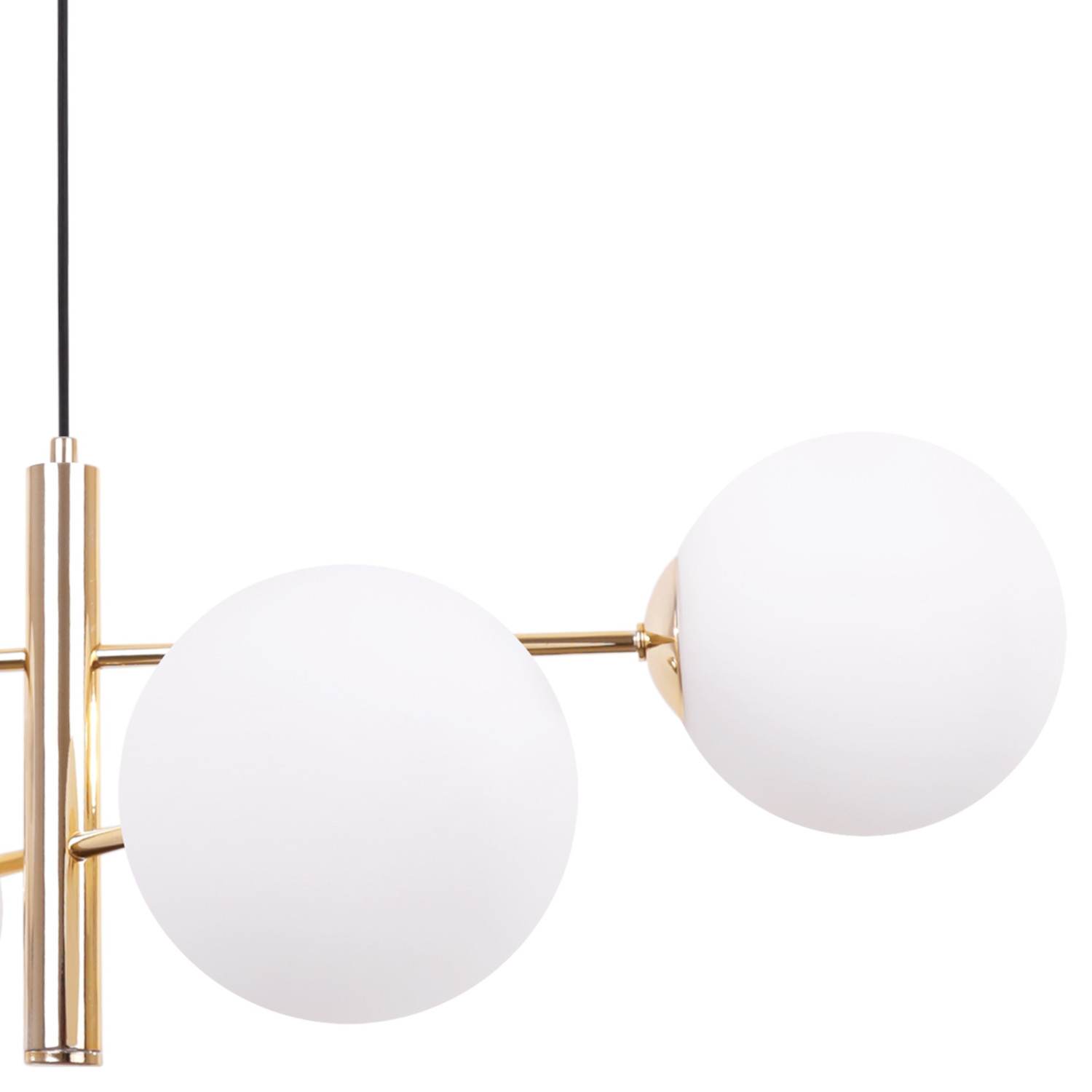 Závěsné svítidlo ve zlatém provedení s bílými foukanými stínidly - "Kvintesence Glamouru"."VICENZA" foto4