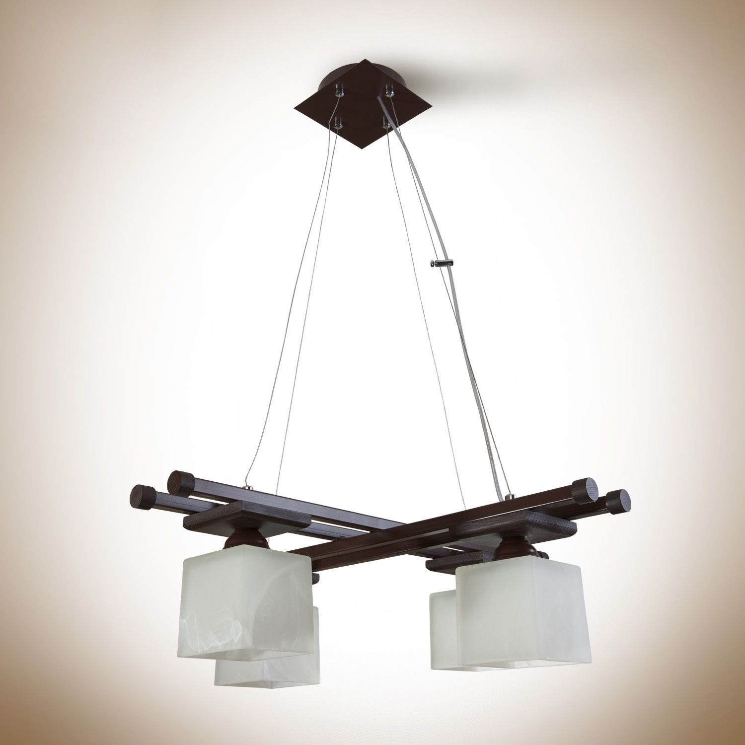 Závěsné svítidlo na lanku se skleněnými stínítkami 14606 "Millenium"