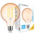 LED žárovka Jantarová  skleněná koule Filament Amber Globe G95 4W E27 320° 1800K (360 lumen) foto2