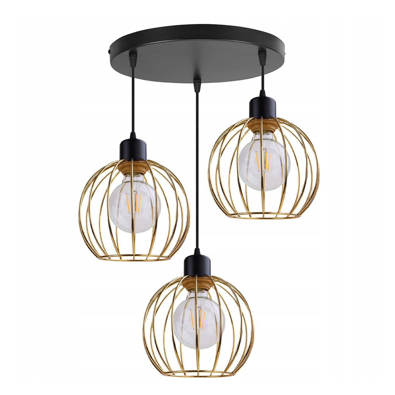 Závěsné svítidlo na lanku s kovovými stínítky LH018 "MONA"