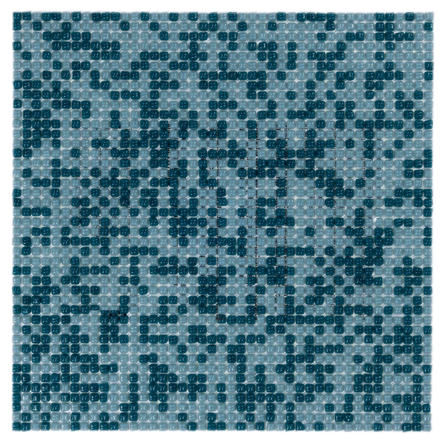 Italská světle modrá a tmavě modrá mozaika  0008 Aton Luce