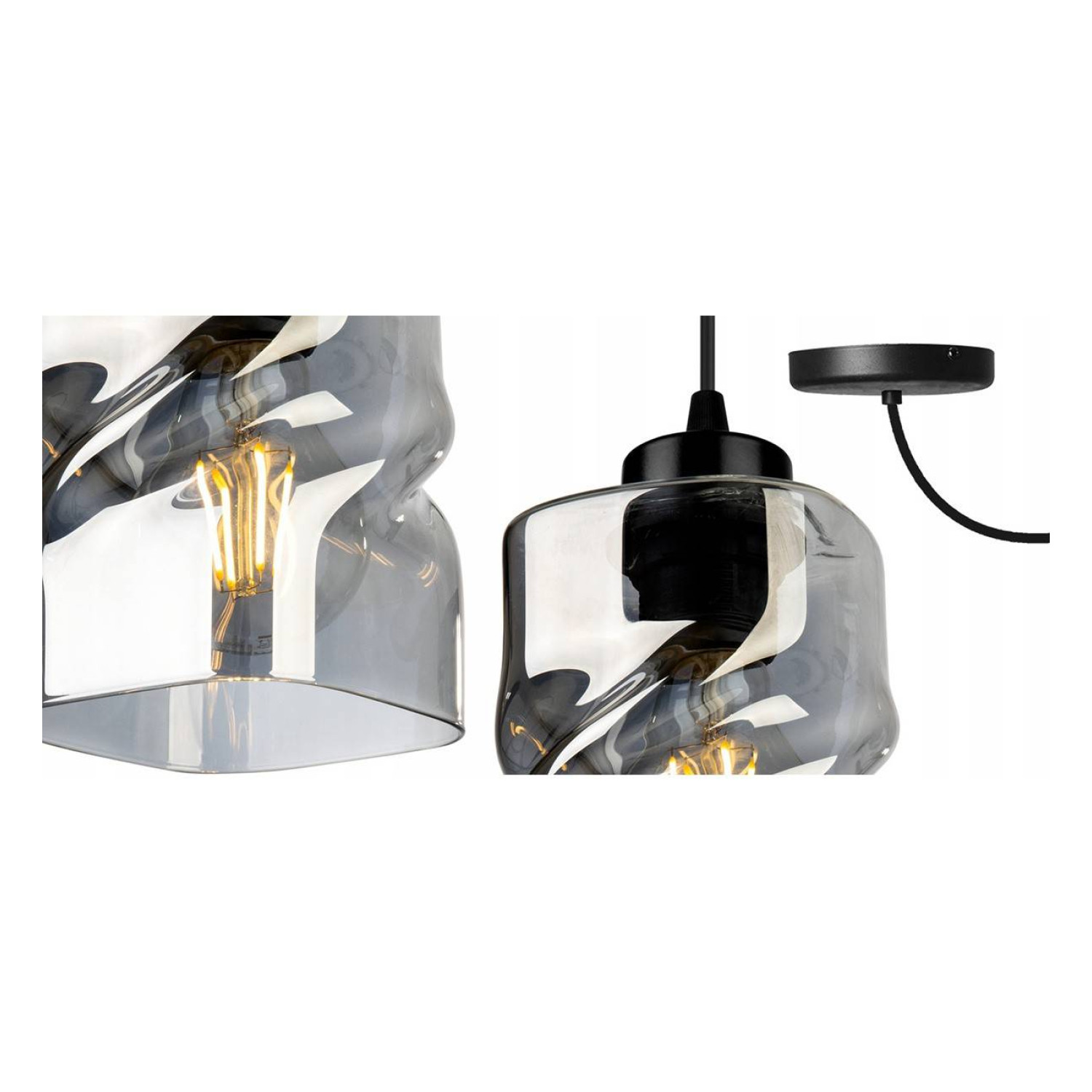 Moderní závěsné svítidlo se skleněným stínidlem SPIDER NIKI 2195/1 foto3